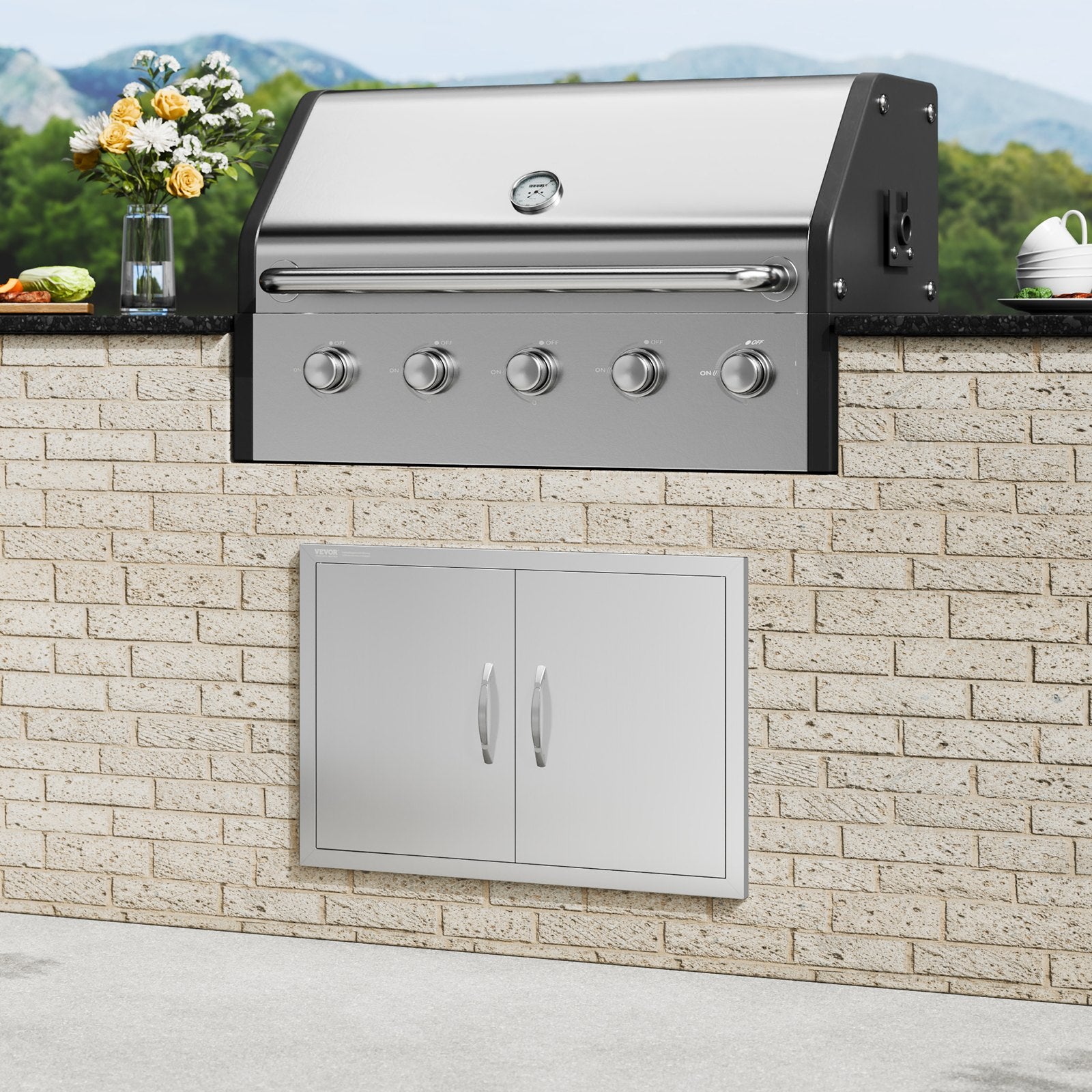 Lauko virtuvės durelės VEVOR BH-015, 774x533 mm