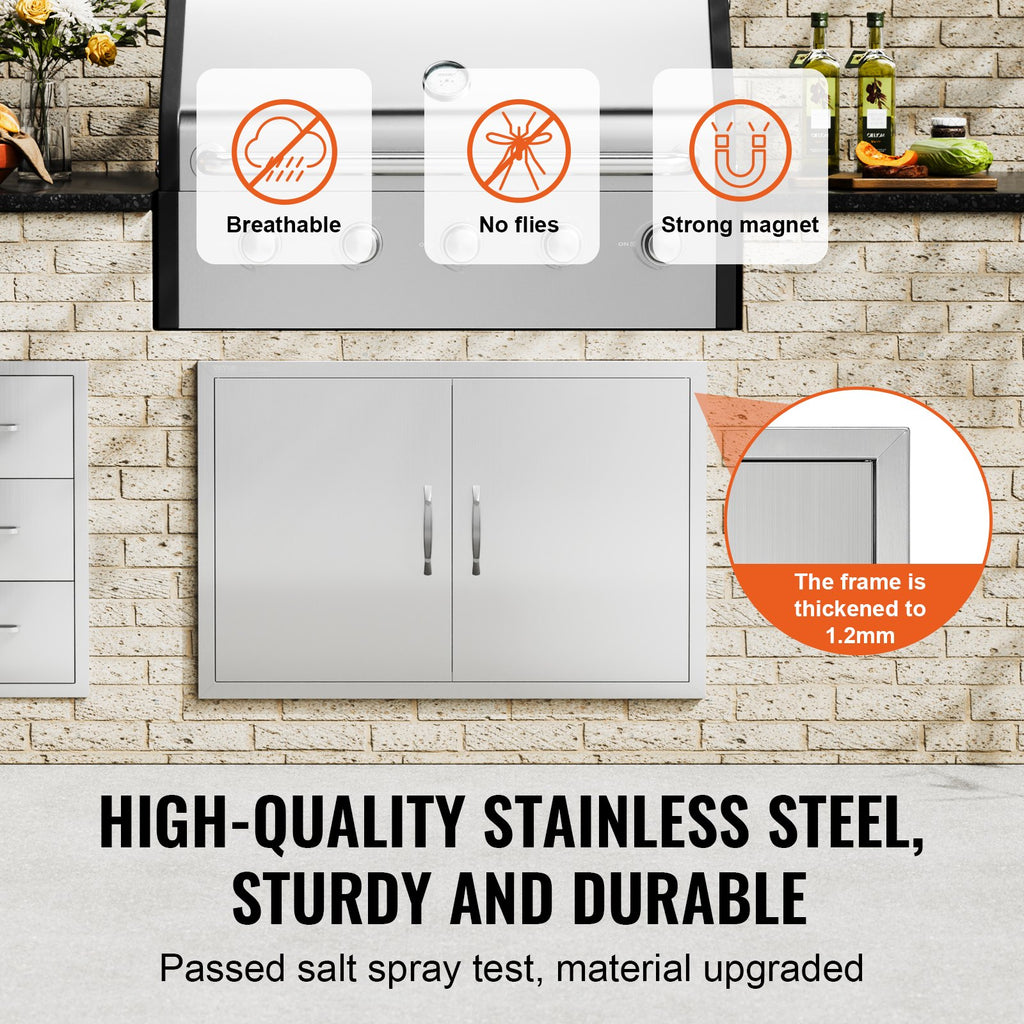 Lauko virtuvės durelės VEVOR BH-017, 889x610 mm