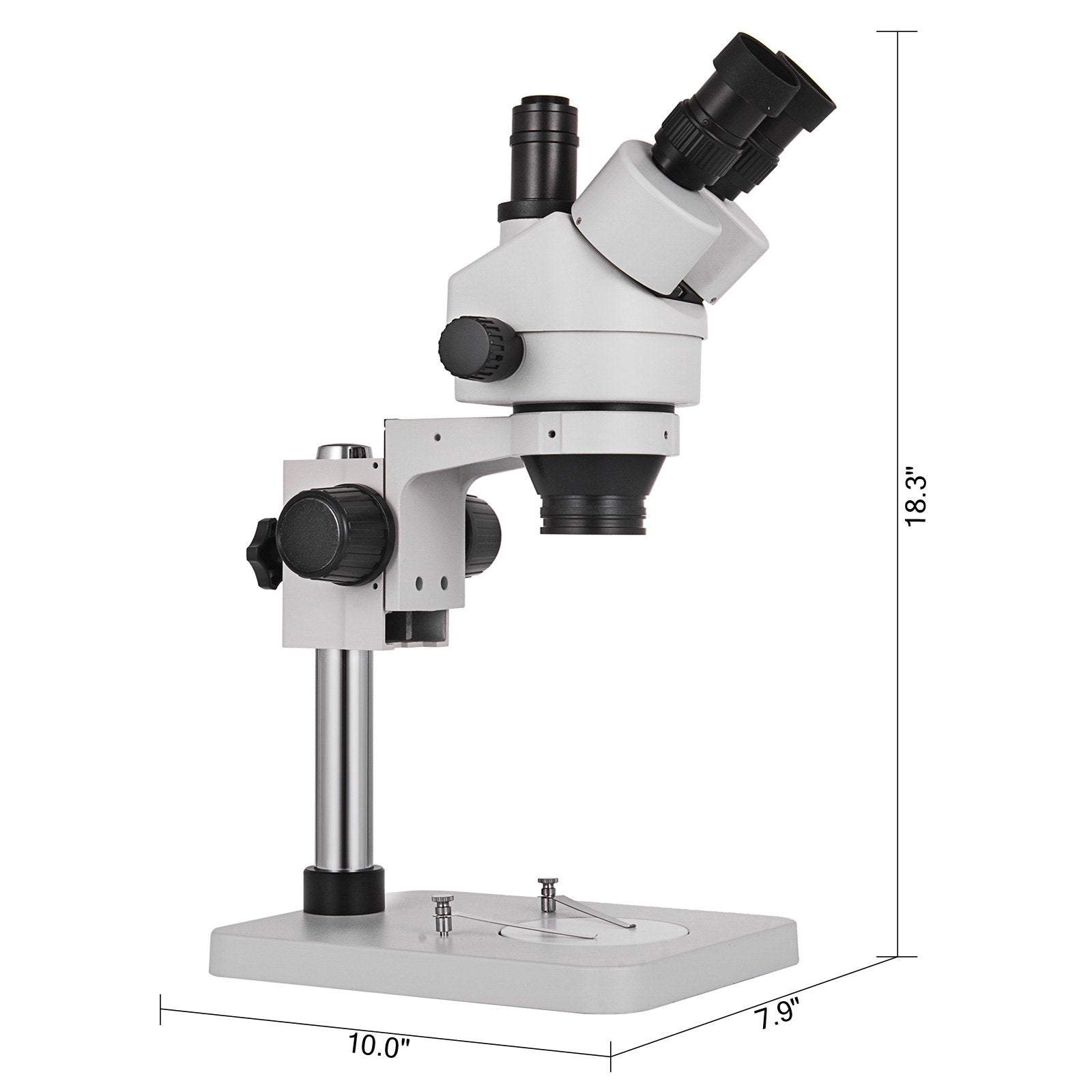 Trinokulinis stereomikroskopas VEVOR 3.5X-90X, 3,5X–90X didinimas