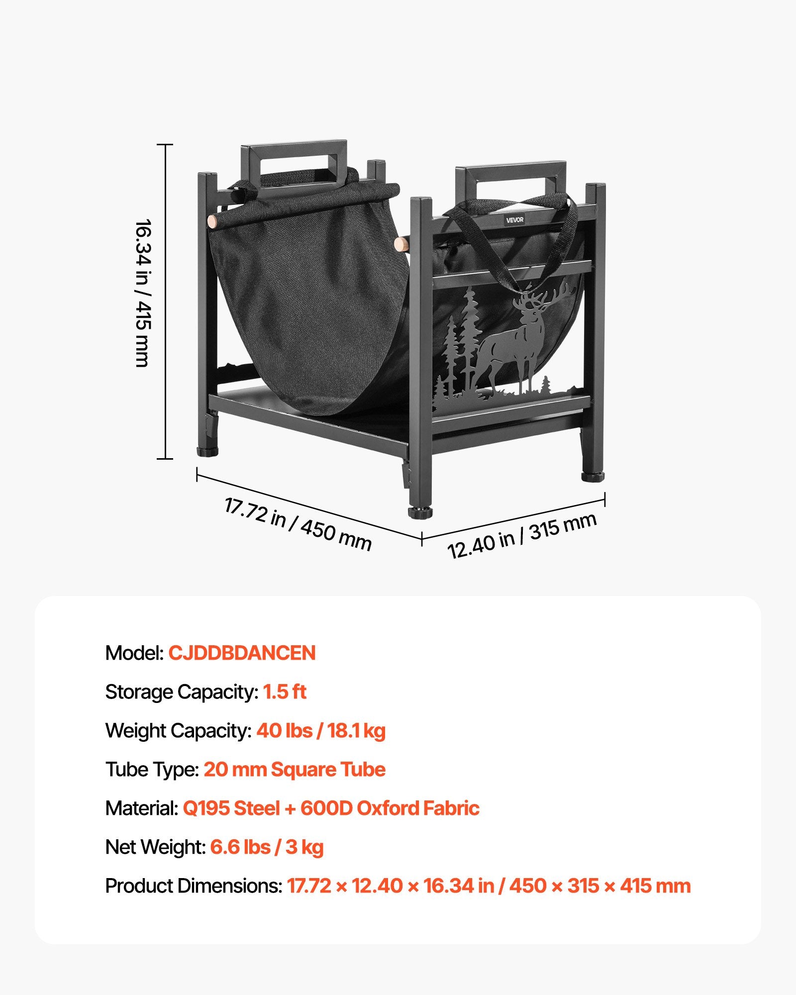 Malkų stovas VEVOR CJDDBDANCEN, 45 cm, 18 kg talpa