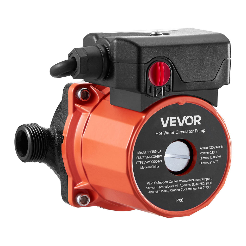 Karšto vandens cirkuliacinis siurblys VEVOR 15PBG-6B, 100W
