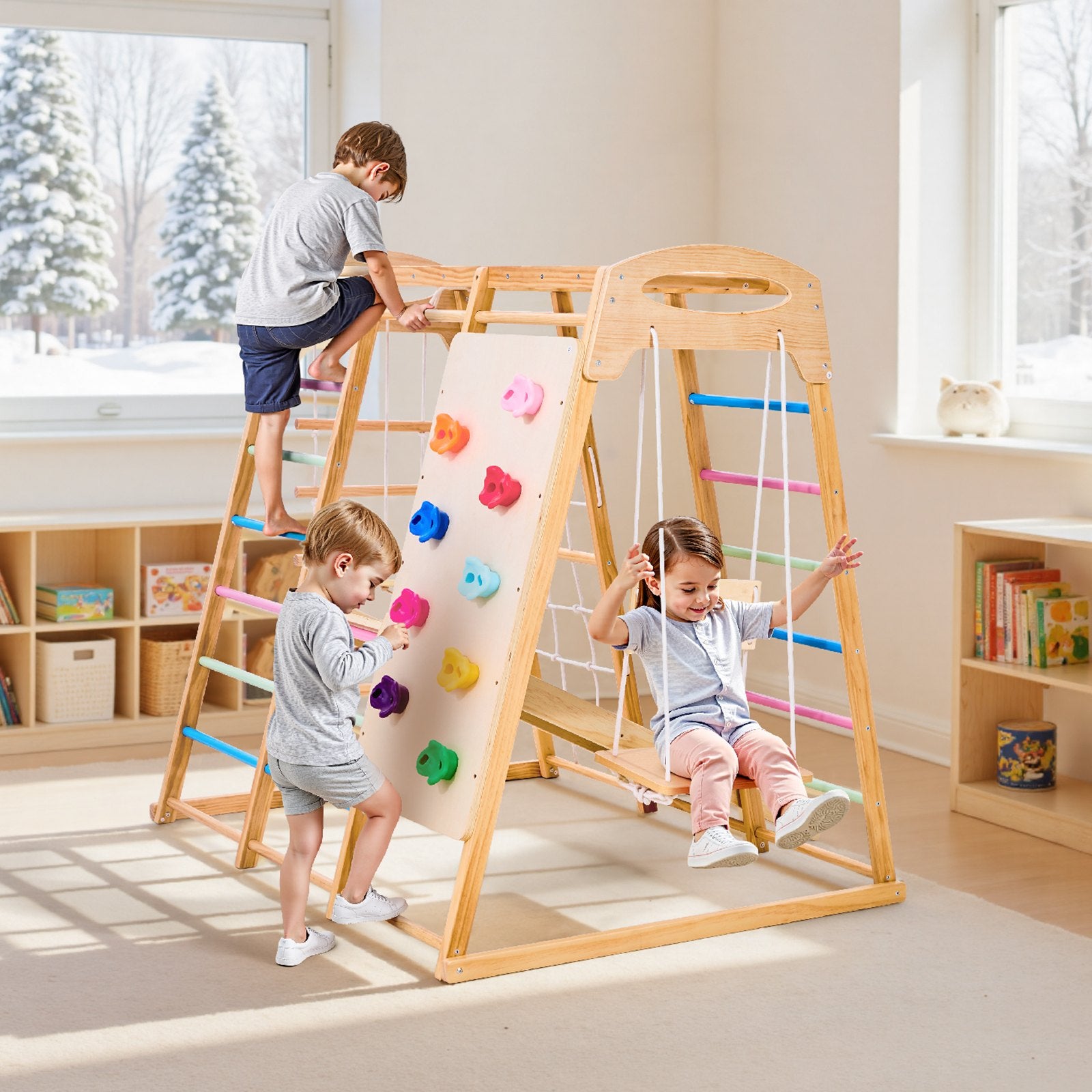 Vidaus žaidimų aikštelė VEVOR SX20211009, 9-in-1 Montessori rinkinys