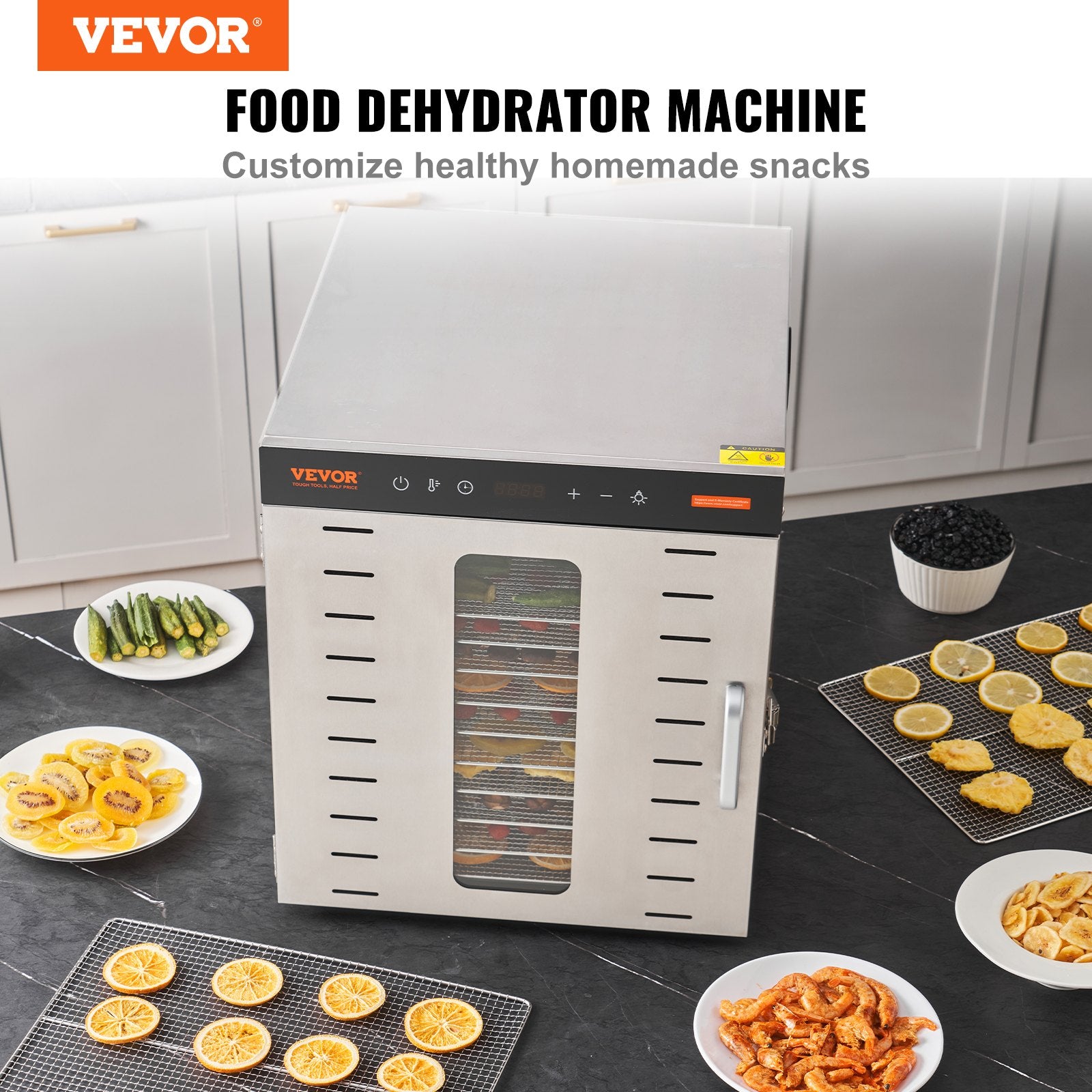 Maisto džiovintuvas VEVOR SS-10X, 1000 W