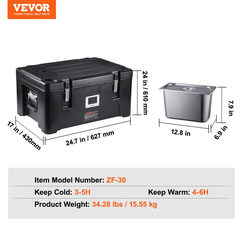 Termo konteineris maistui VEVOR ZF-30, 30 l talpa