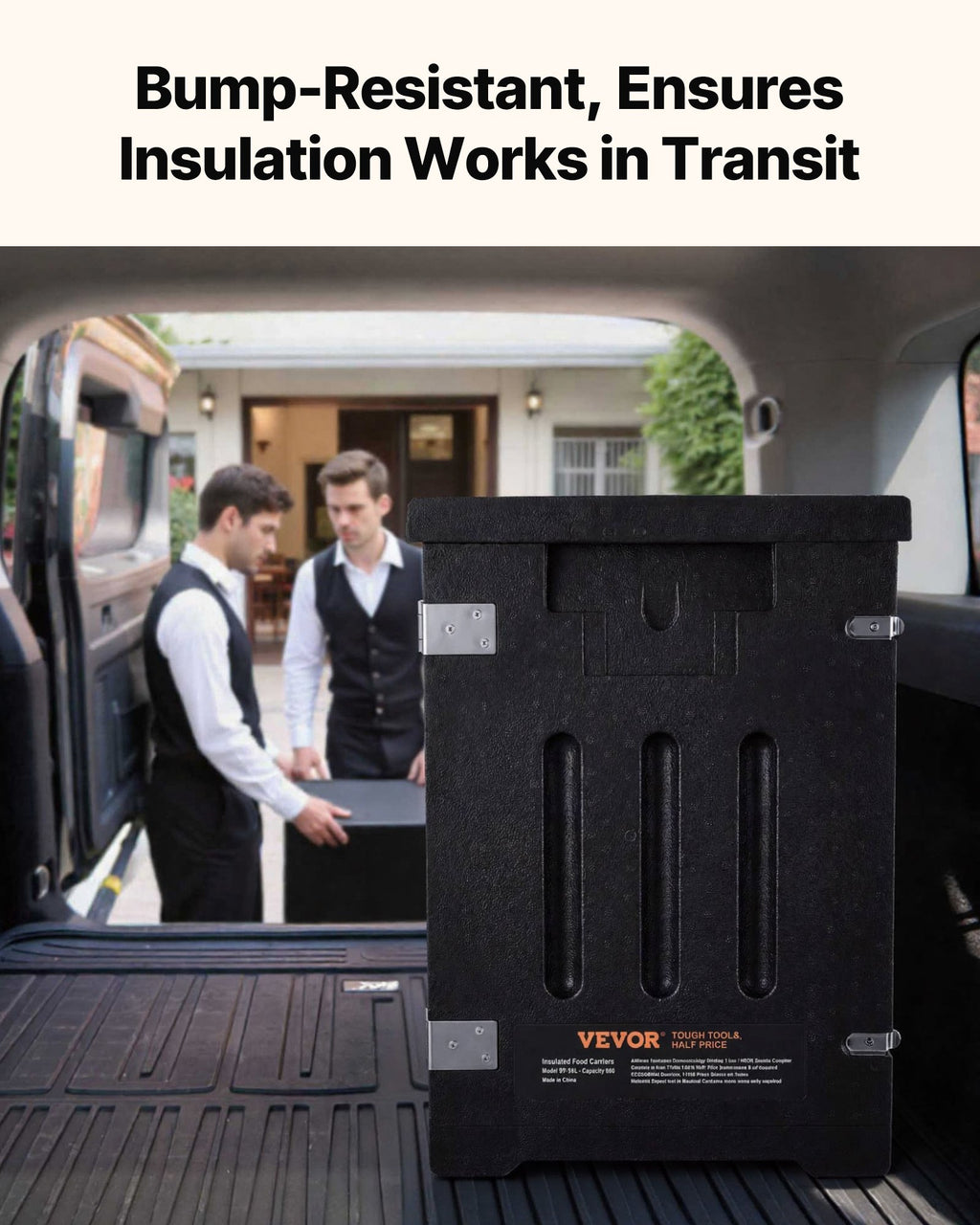 Termoizoliacinė maisto transportavimo dėžė VEVOR EP-90L, 90 l