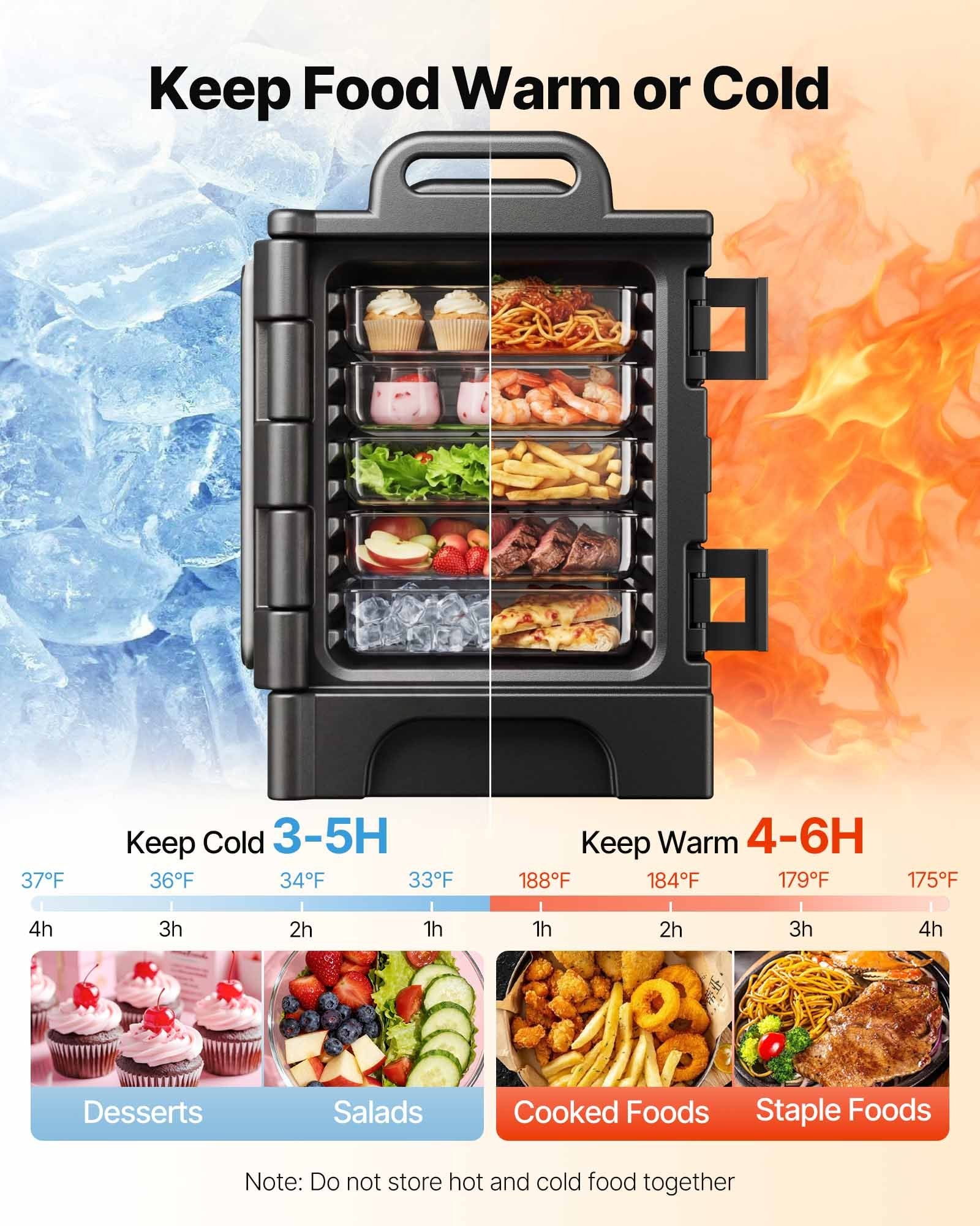 Termo konteineris maistui VEVOR BW-75, 75 l