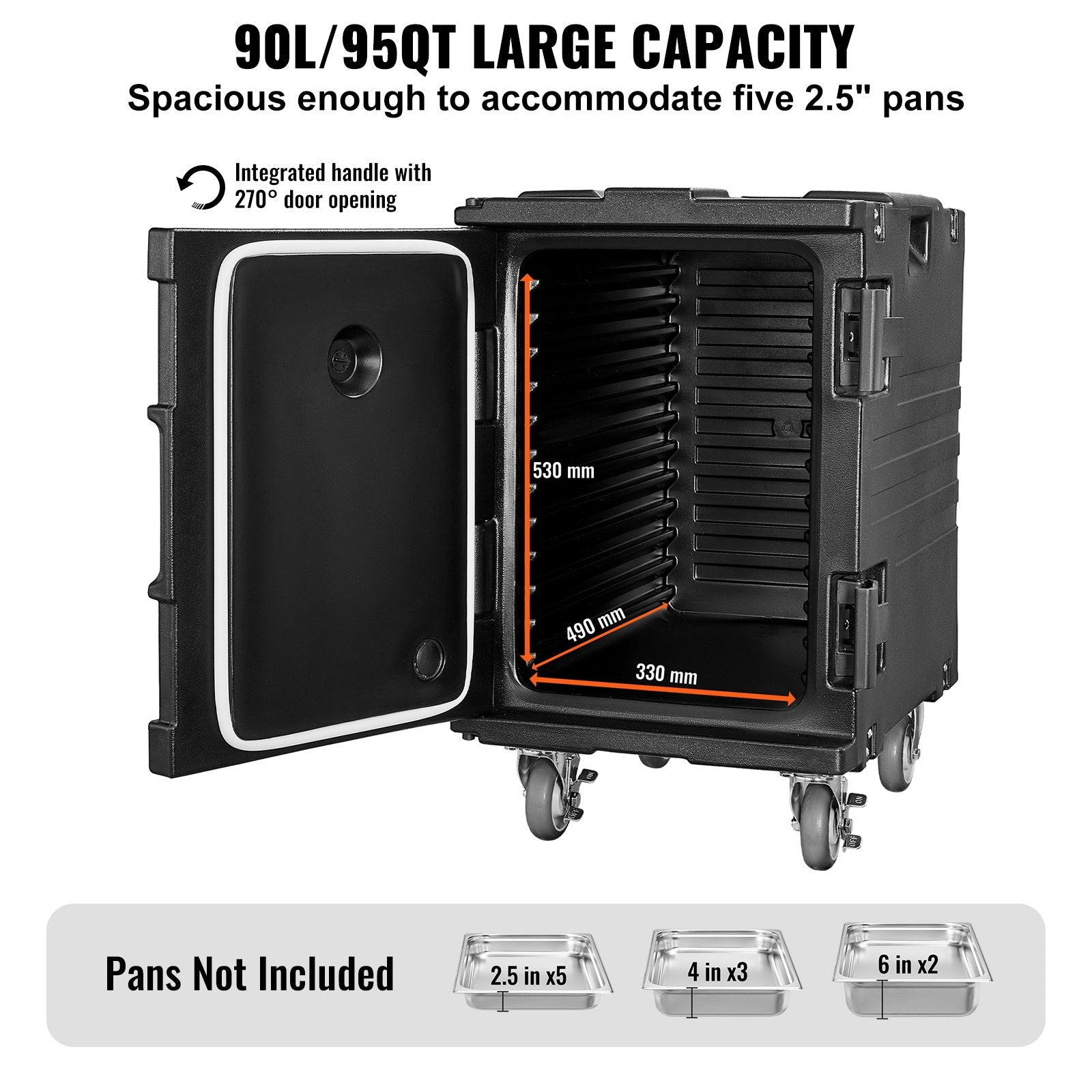 Termoizoliacinis maisto konteineris VEVOR BW-90D, 90 l