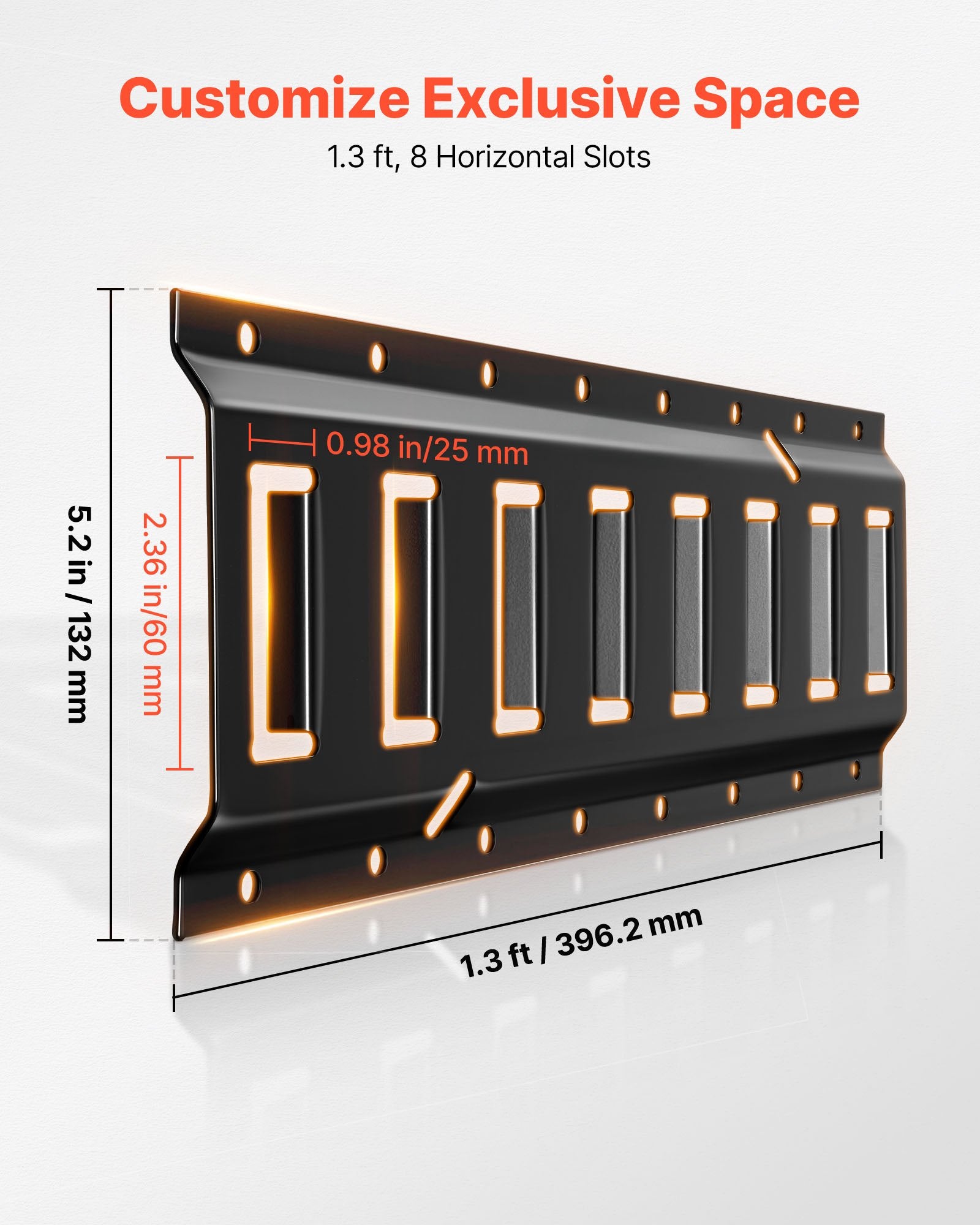 Krovinių tvirtinimo bėgių rinkinys VEVOR JC25-ETR-1.3FT21PCS, 0,4 m (4 vnt.)
