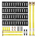 E-Track krovinių tvirtinimo bėgelių komplektas VEVOR JC25-ETR-2FT20PCS, 4 vnt. po 0,6 m