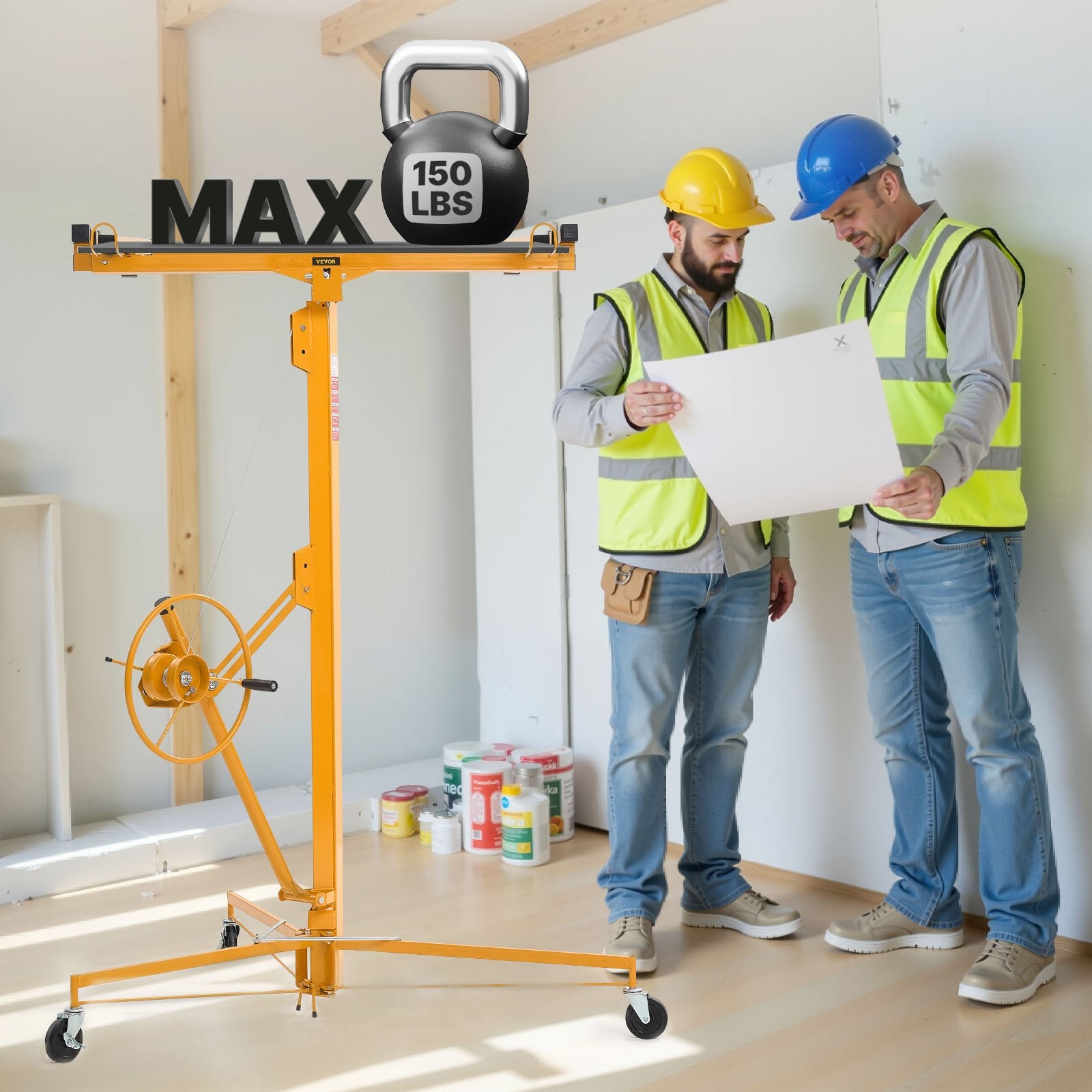 Gipso kartono plokščių keltuvas VEVOR LG-022, 4877 mm