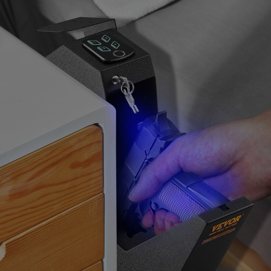 Biometrinis pistoletų seifas VEVOR AL370, 3 atrakinimo būdai