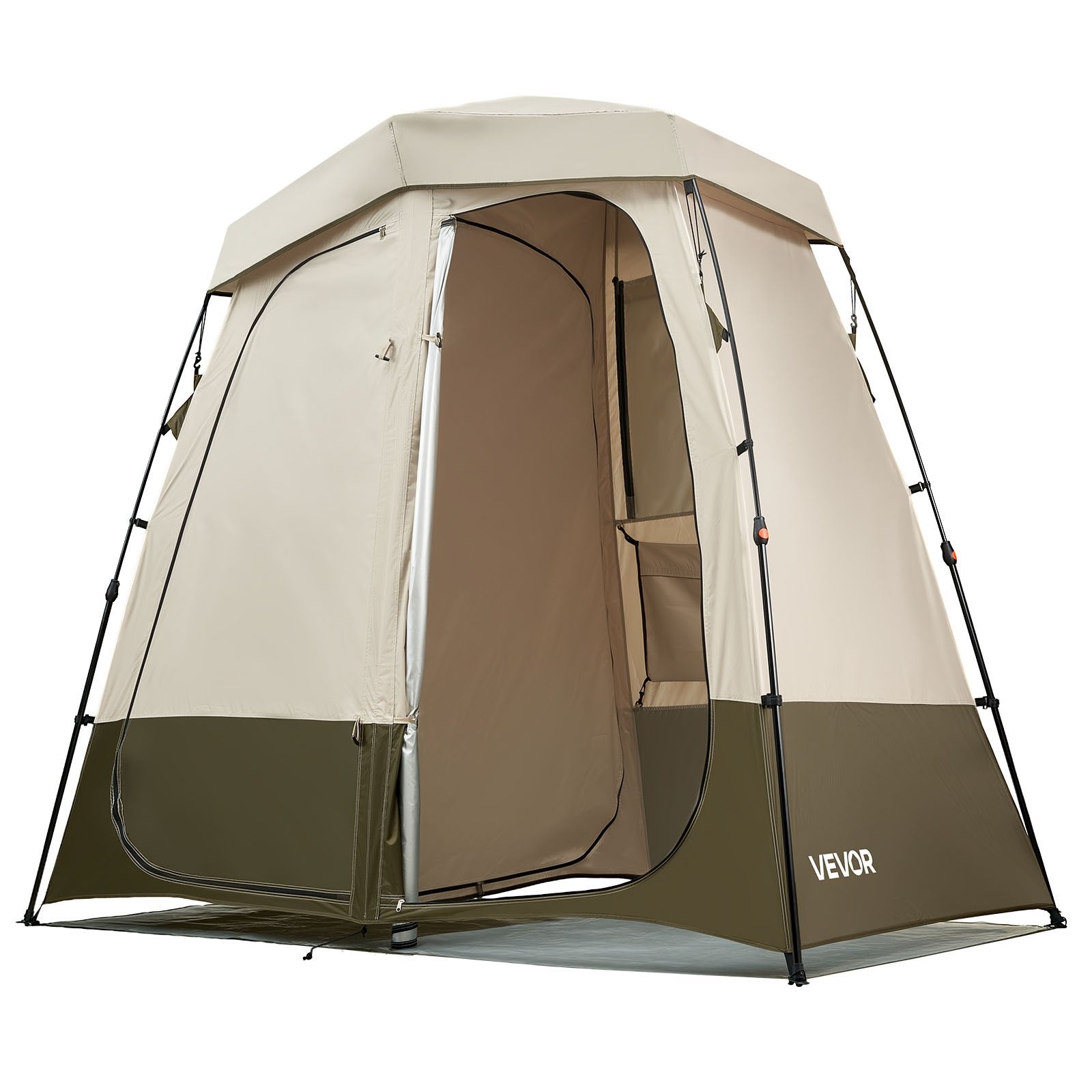 Dviejų dalių dušo ir persirengimo palapinė VEVOR YL-fold tent5, 250 cm ilgio