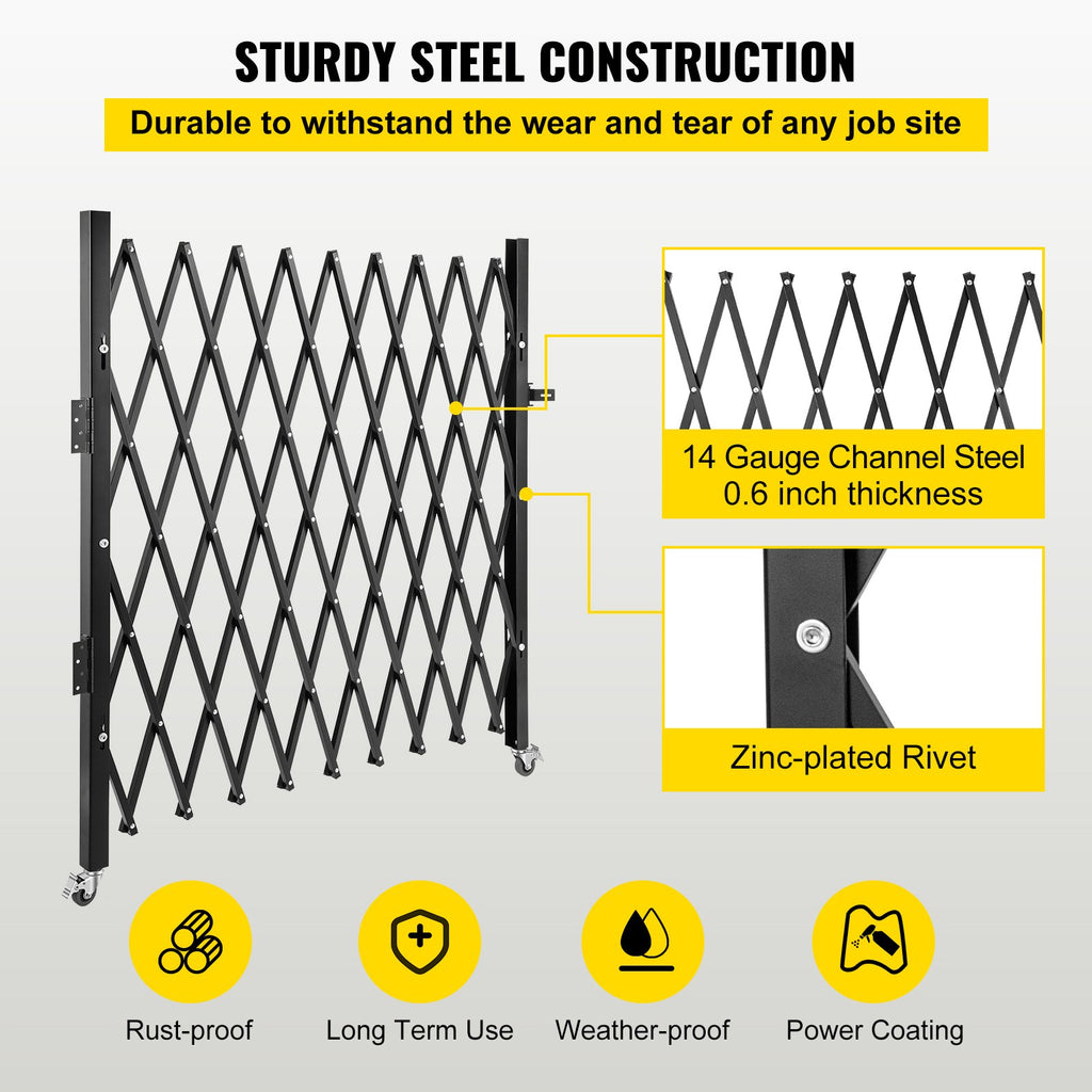 Sulankstomos apsauginės grotos VEVOR VV-SSFDM-1.22, 131 x 190 cm
