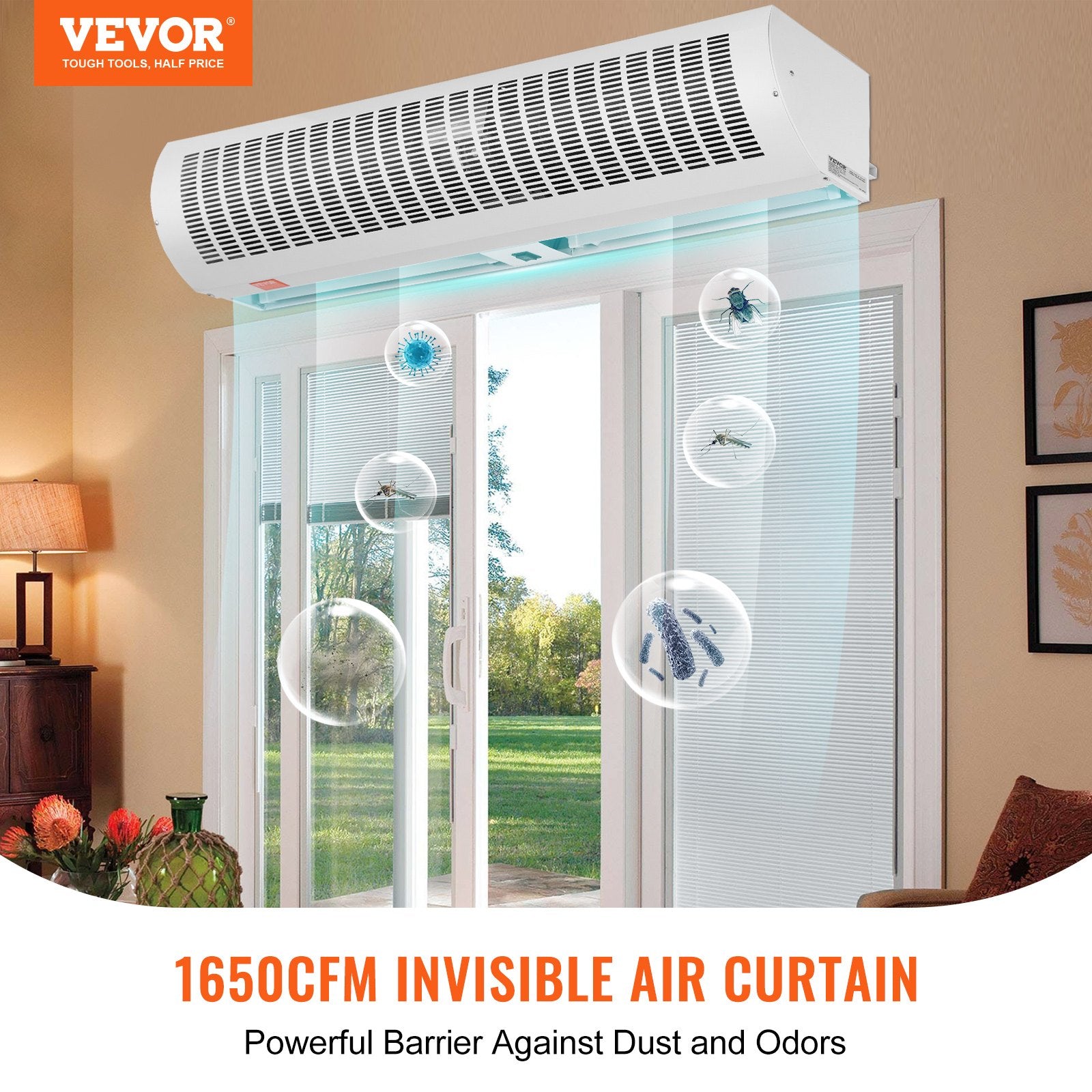 Oro užuolaida VEVOR FM150-1200-E, 2802 m³/h