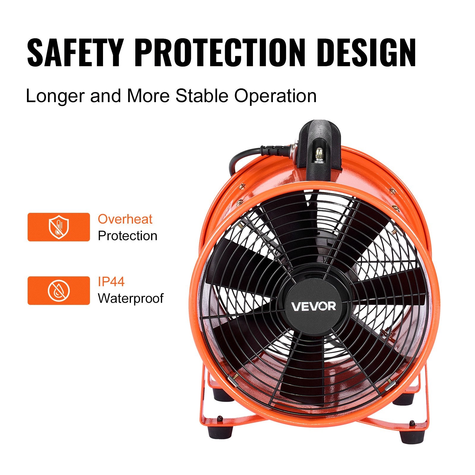 Nešiojamas ventiliatorius VEVOR BT-SHT10A-U(D)10, 300 W