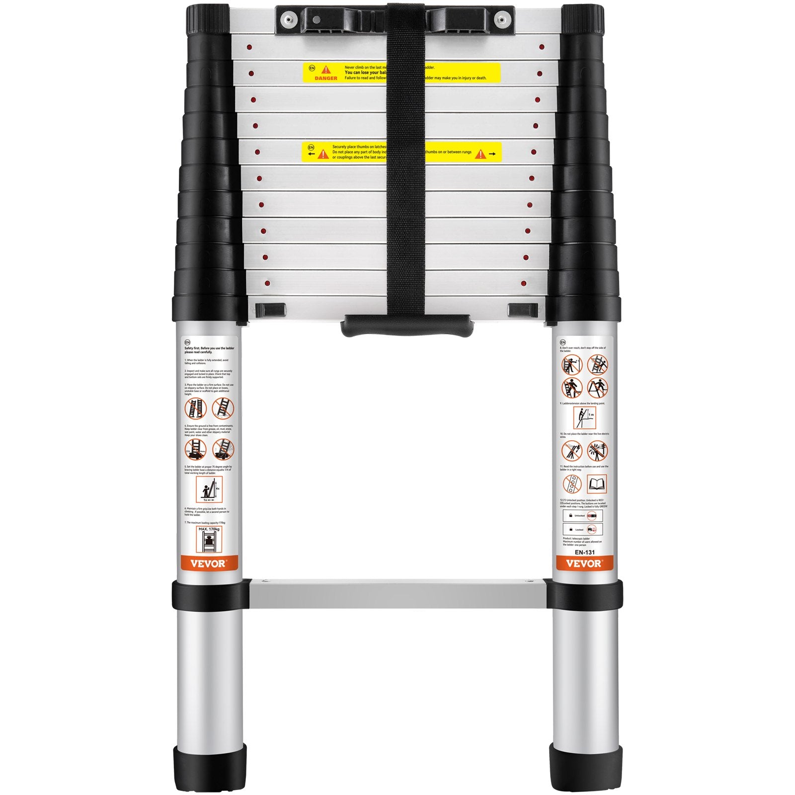 Teleskopinės kopėčios VEVOR VV-SSLT-12.5, 3,8 m