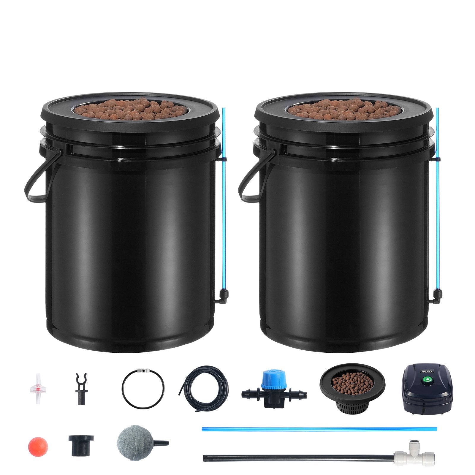 Hidroponinė auginimo sistema VEVOR EHW0002C-DR, 2 talpos po 20 l