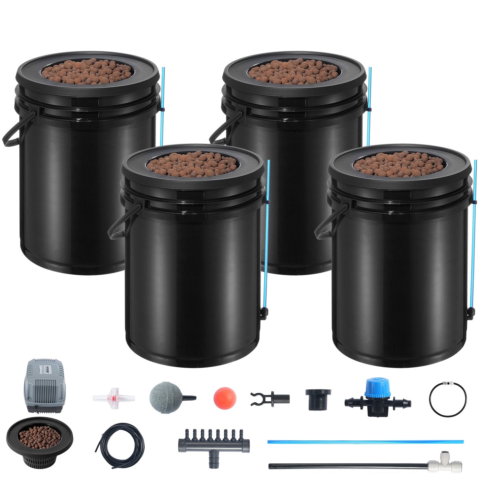 Hidroponinė auginimo sistema VEVOR EHW0004C-DR, 4 talpos po 20 l