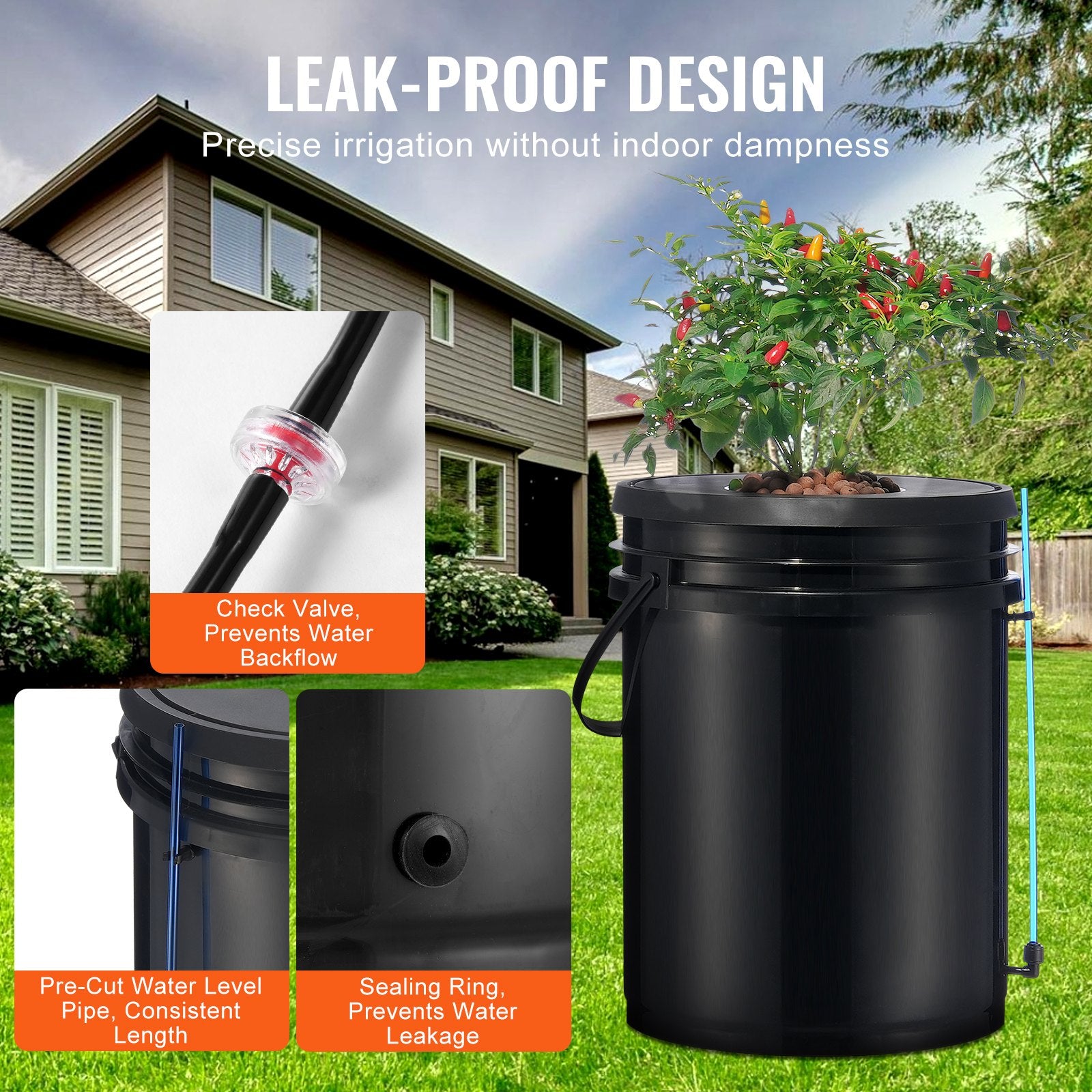 Hidroponinė auginimo sistema VEVOR EHW0008C, 8 talpos po 20 l