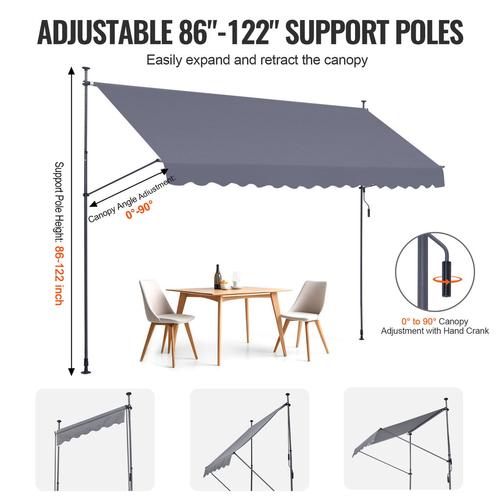 Ištraukiama markizė VEVOR SDA400120-1, 400 x 120 cm