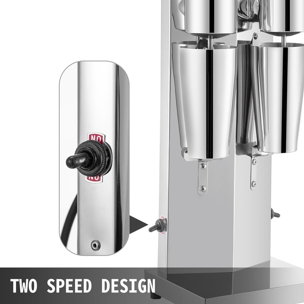 Pieno kokteilių plakiklis VEVOR Double Head, 180W+180W