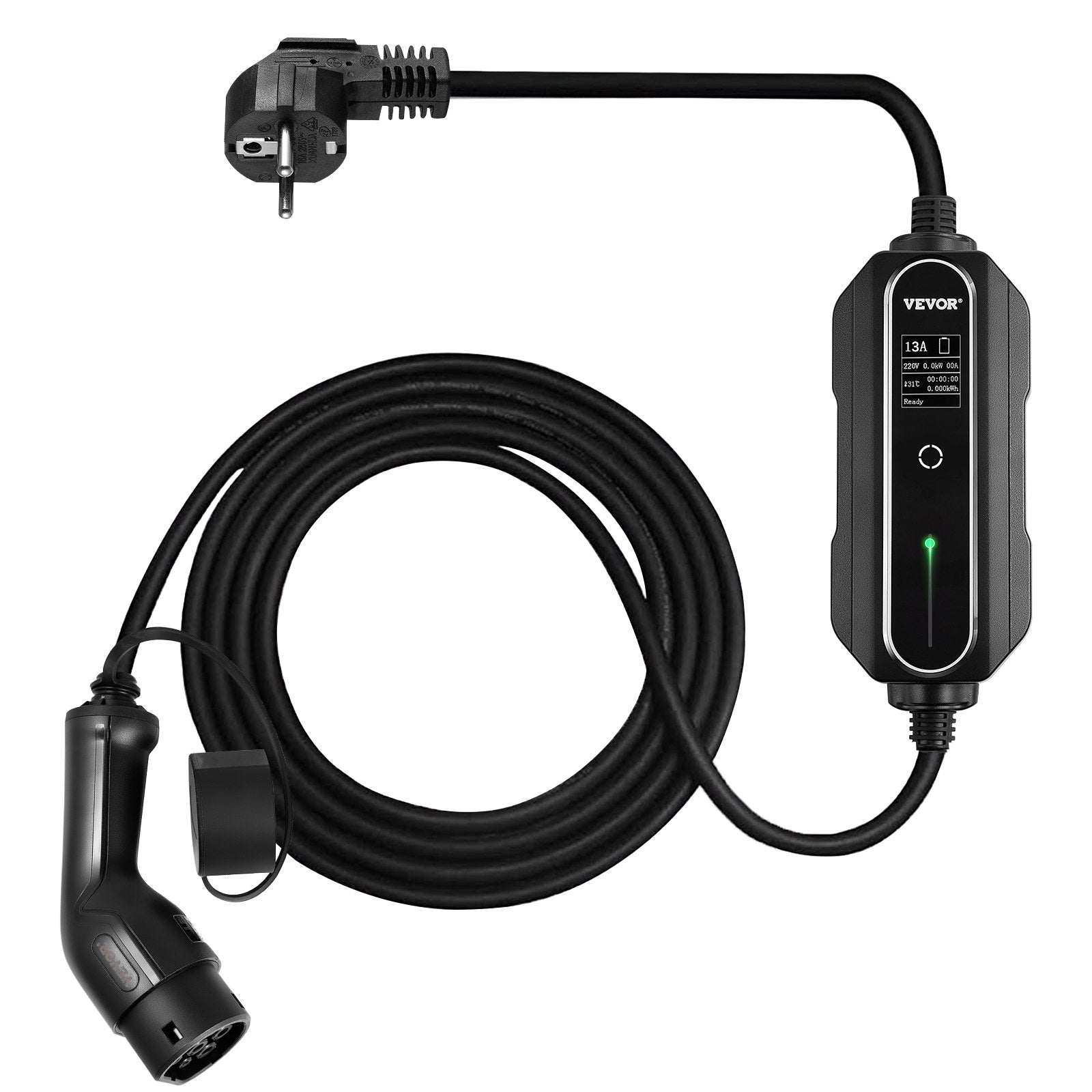 Nešiojamas elektromobilių įkroviklis VEVOR SX 3KW13A, 10 m