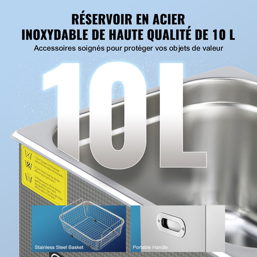 Ultragarsinė valyklė VEVOR 10L, 240W