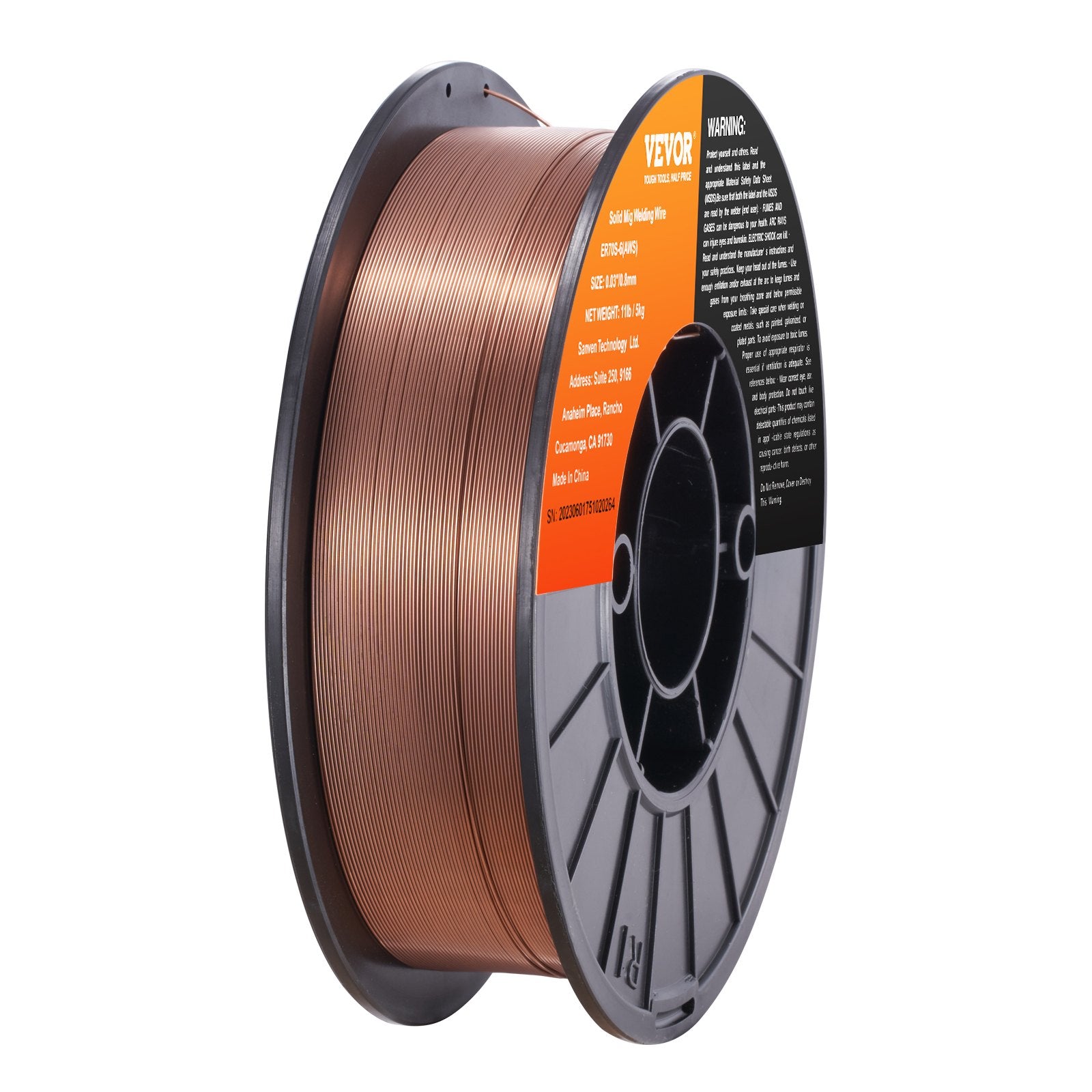 MIG suvirinimo viela VEVOR ER70S-6, 0.8 mm, 5 kg