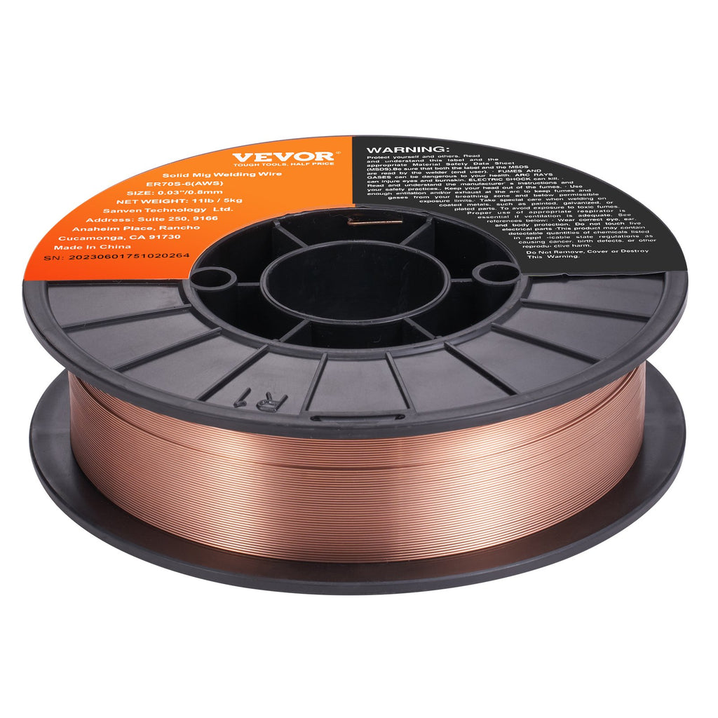 MIG suvirinimo viela VEVOR ER70S-6, 0.8 mm, 5 kg