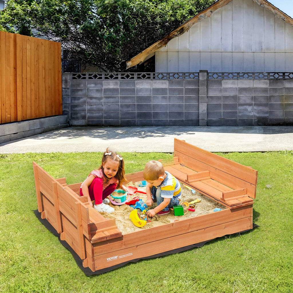 Medinė smėlio dėžė VEVOR WSB-1200E, 133 x 120 cm