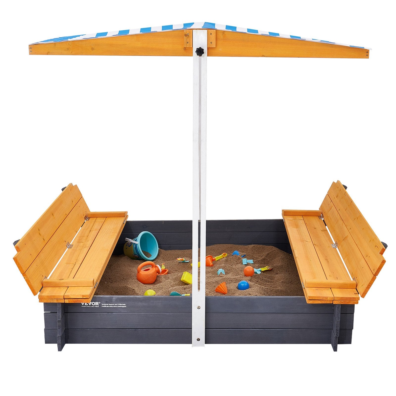 Medinė smėlio dėžė VEVOR SG-1200G, 1455 x 1200 mm