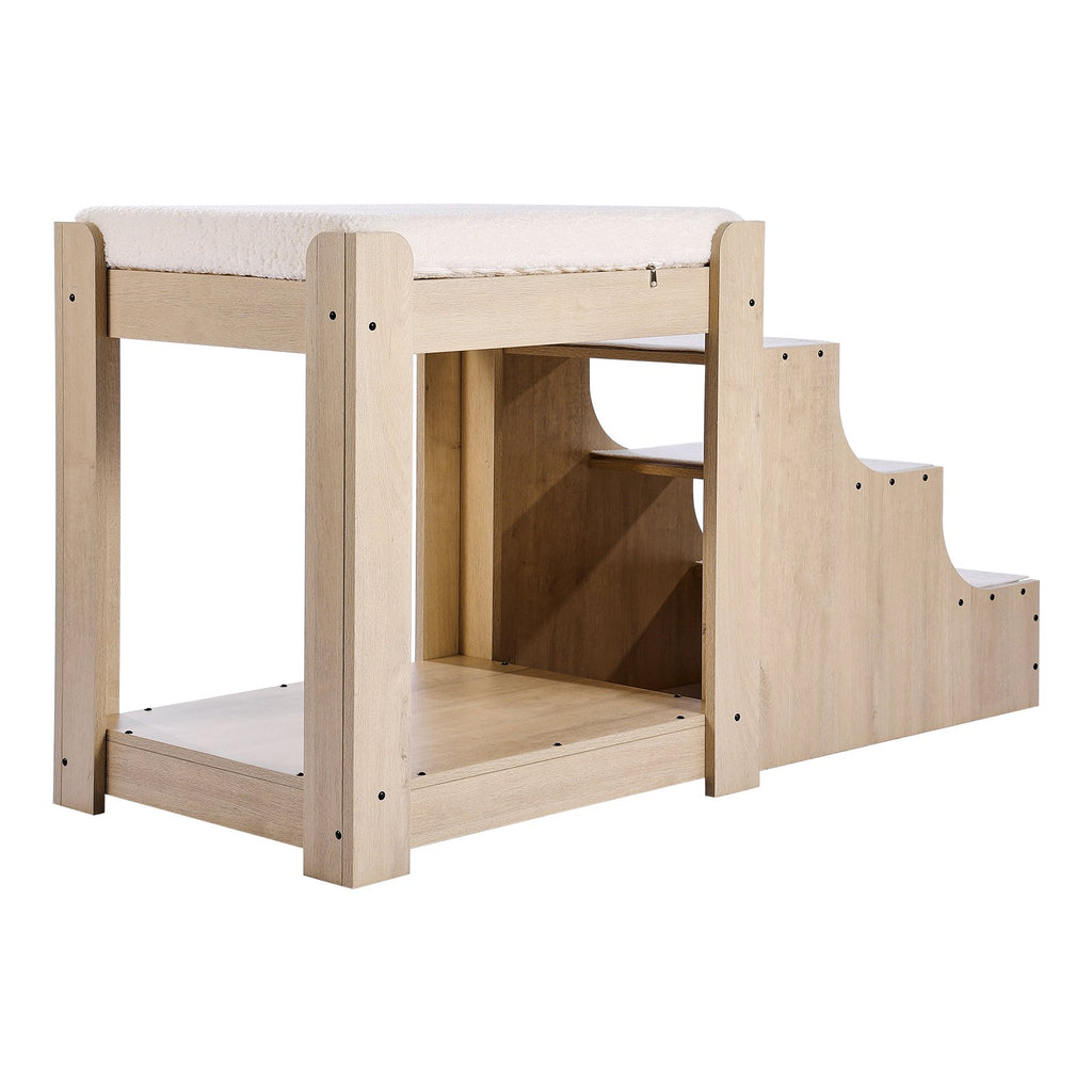 Dviaukštė augintinių lova su laipteliais VEVOR 099-1A, 120 cm ilgio