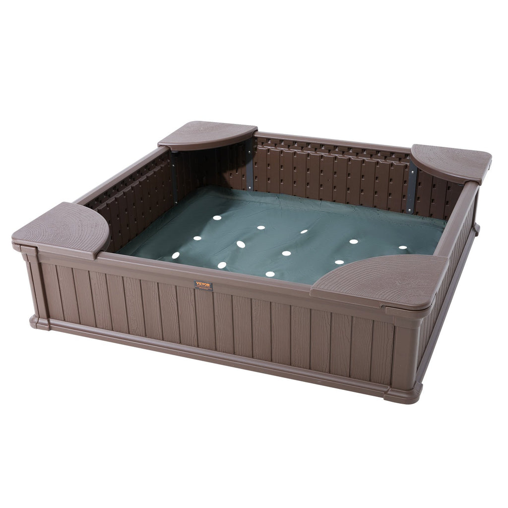 Smėlio dėžė VEVOR BXSB120, 123,5x123,5 cm