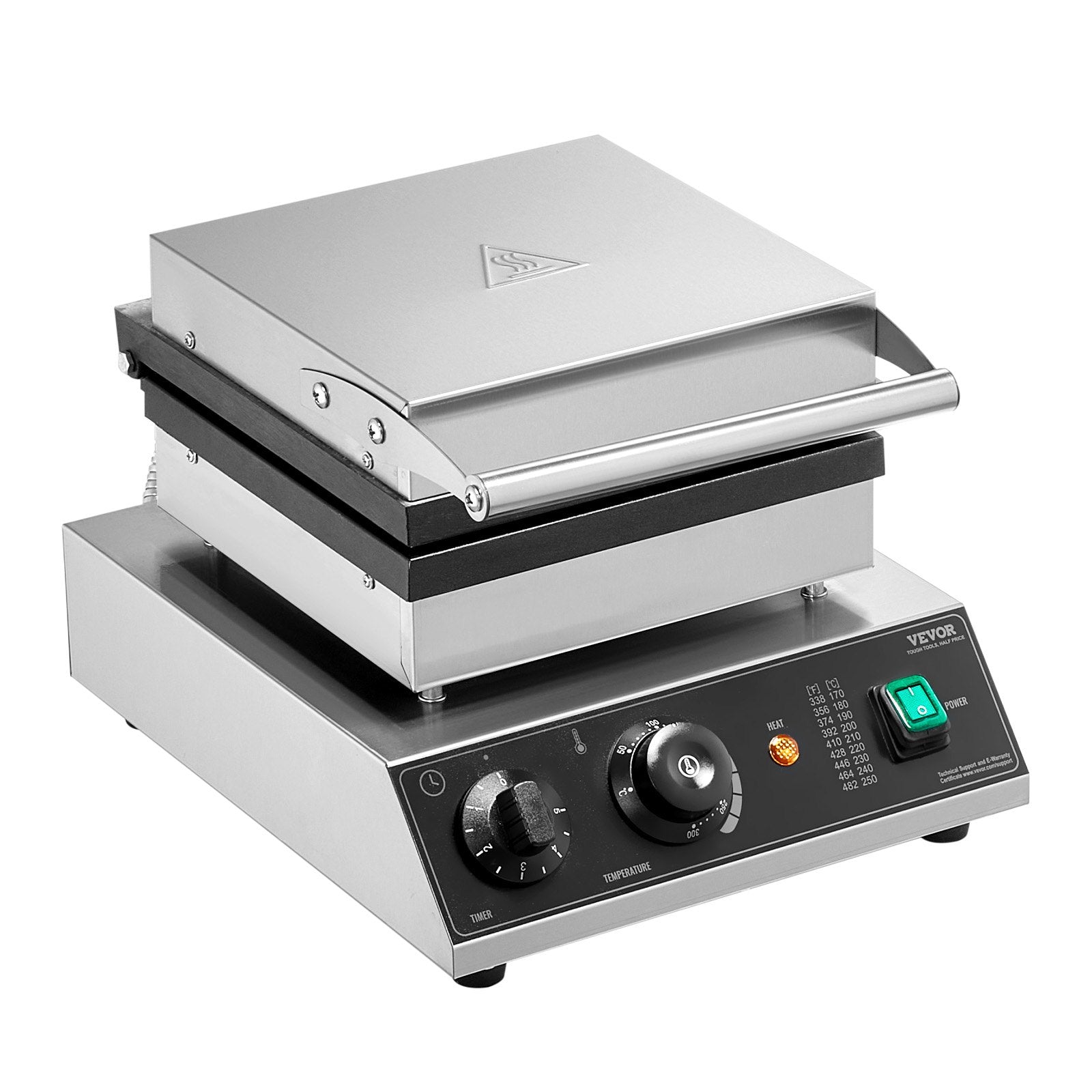 Profesionali vaflių keptuvė VEVOR HT-2210, 2000 W