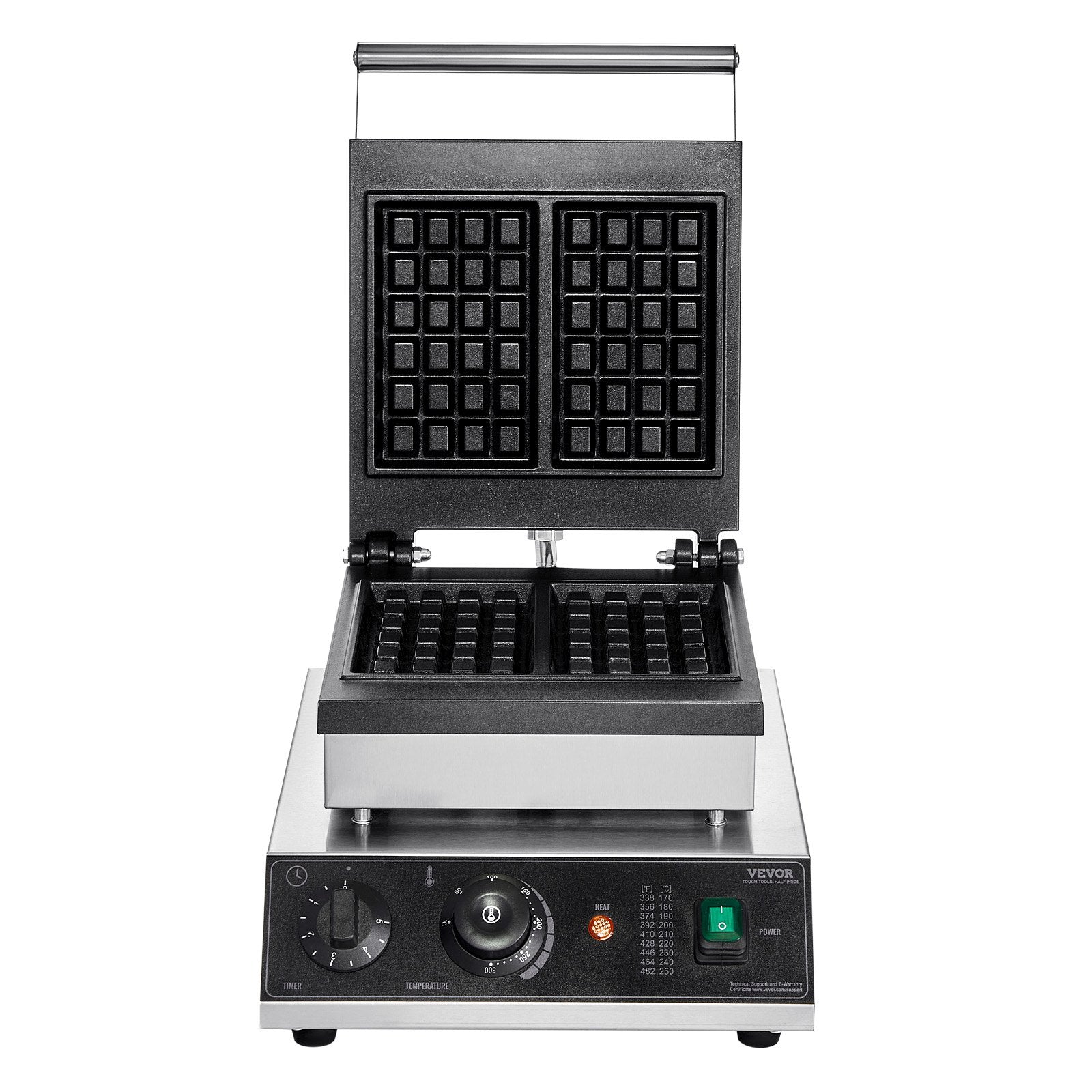 Profesionali vaflių keptuvė VEVOR HT-2210, 2000 W