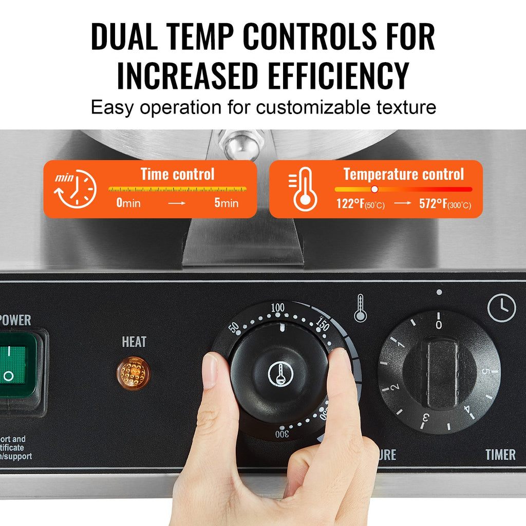 Dviguba vaflių keptuvė VEVOR HT-2, 2460 W