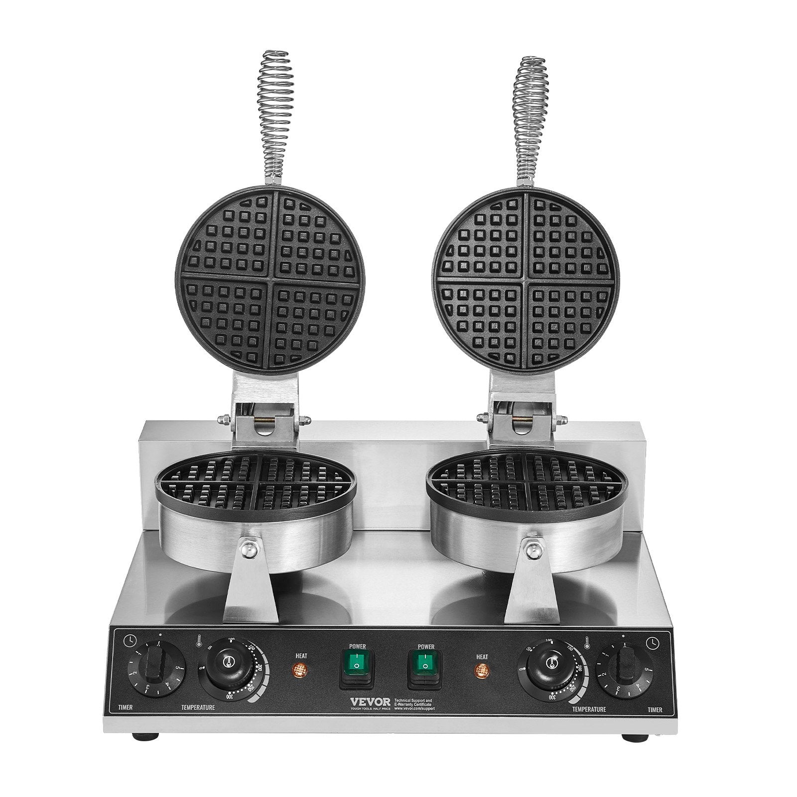 Dviguba vaflių keptuvė VEVOR HT-2, 2460 W
