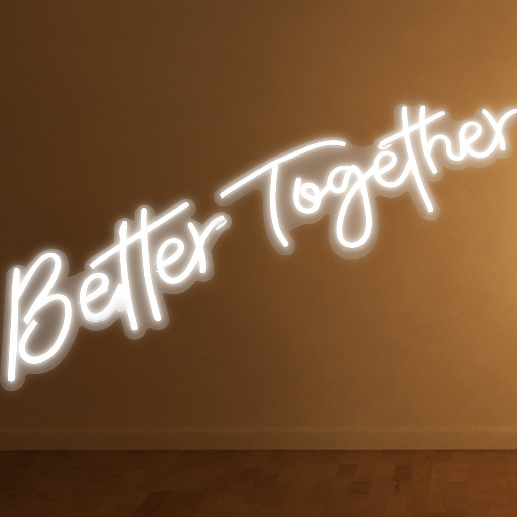Neono užrašas VEVOR Better Together, 61 x 25,4 cm ir 43,2 x 23 cm