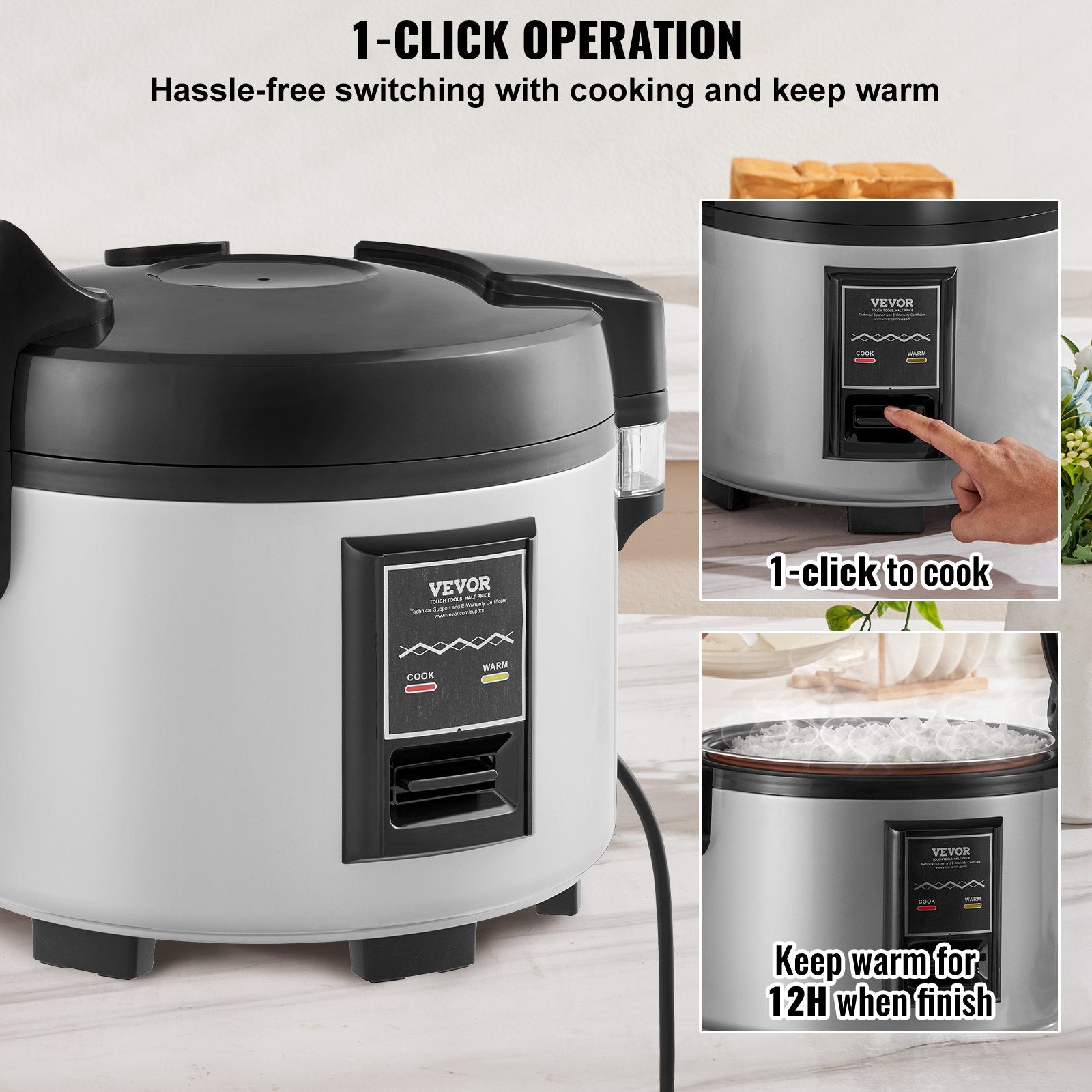 Profesionalus ryžių virimo puodas VEVOR X901, 15 l