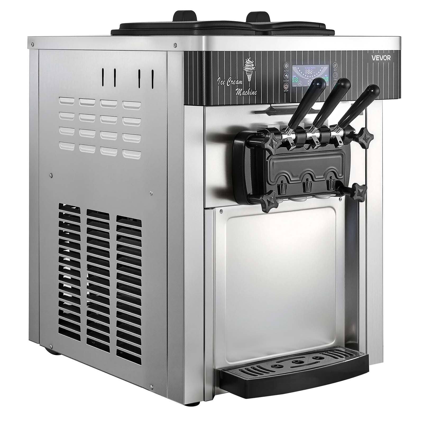 Profesionalus minkštų ledų aparatas VEVOR YKF-8218T, 20–28 l/val. našumas