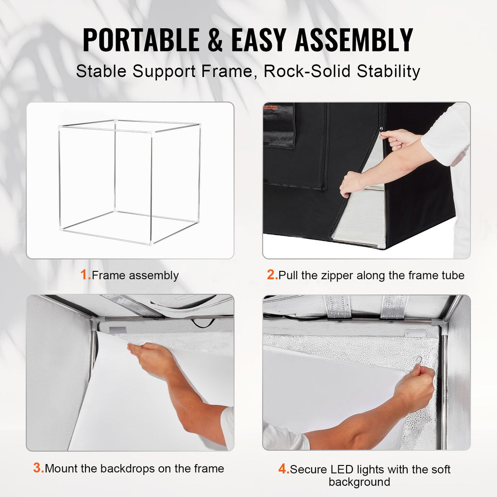 Fotostudijos šviesdėžė VEVOR ZK-RY-10, 1000x1000x1000 mm