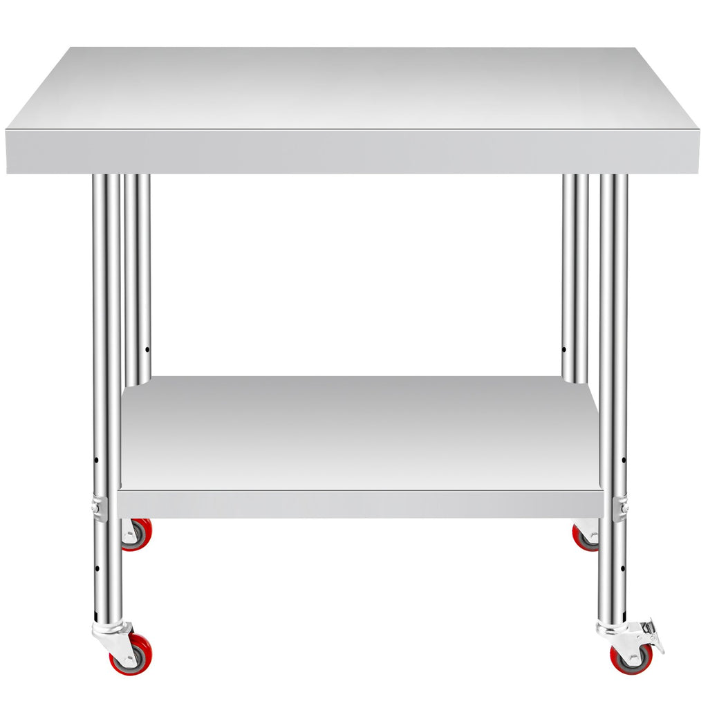 Nerūdijančio plieno darbo stalas VEVOR GZT61*30.5*85, 307 x 612 x 862 mm