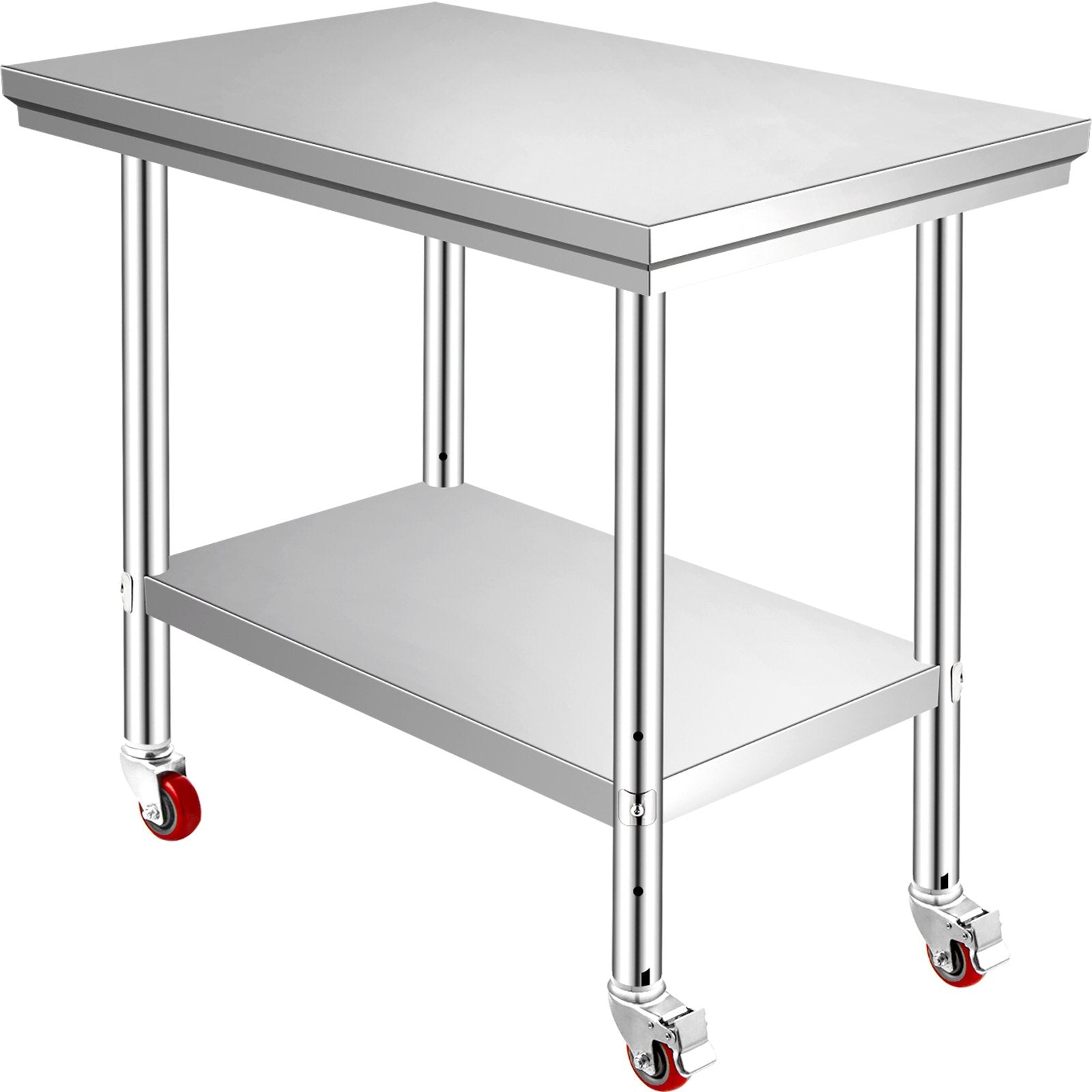 Nerūdijančio plieno darbo stalas VEVOR GZT76X60L, 76x60x85 cm