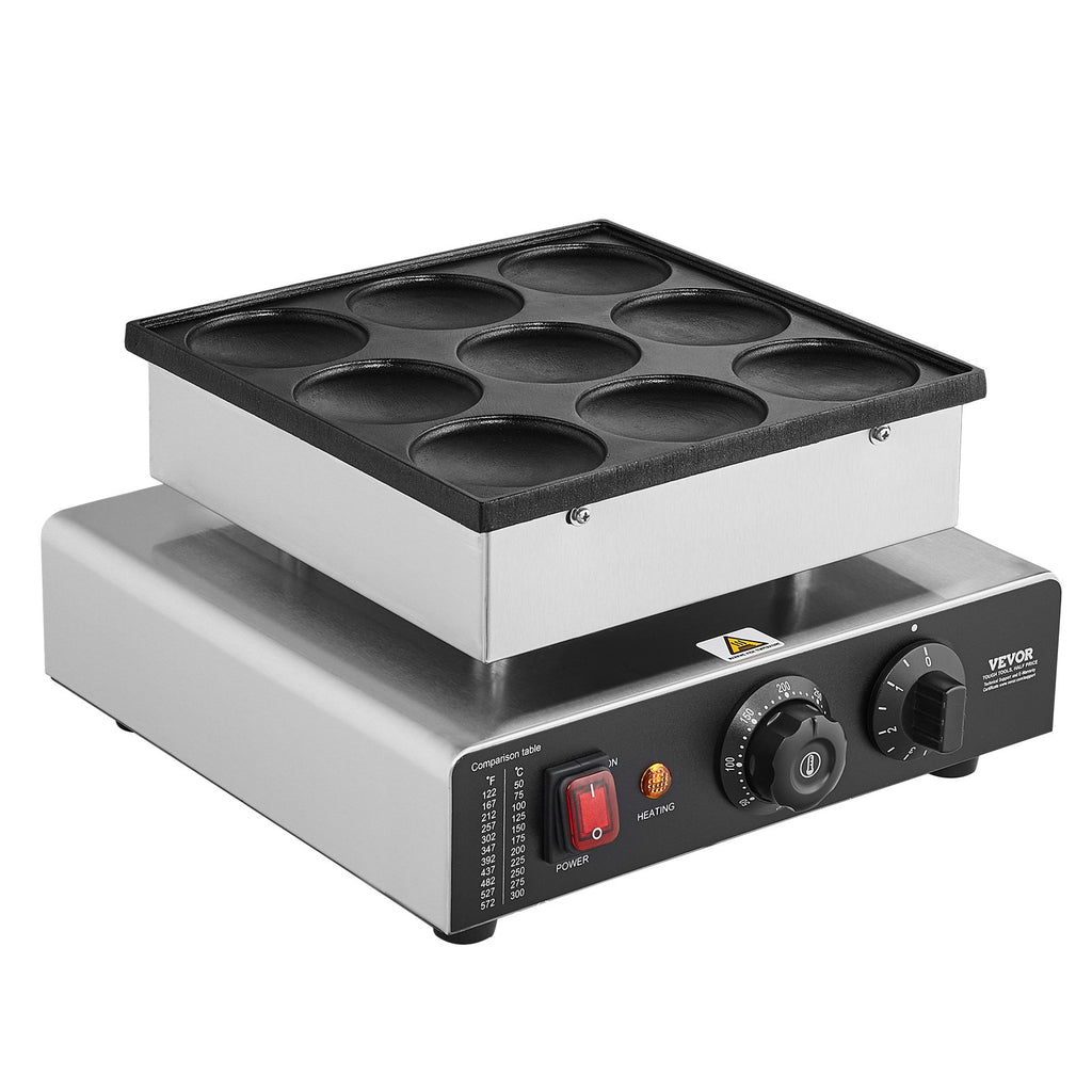 Olandiškų blynelių keptuvė VEVOR PC-9, 850W
