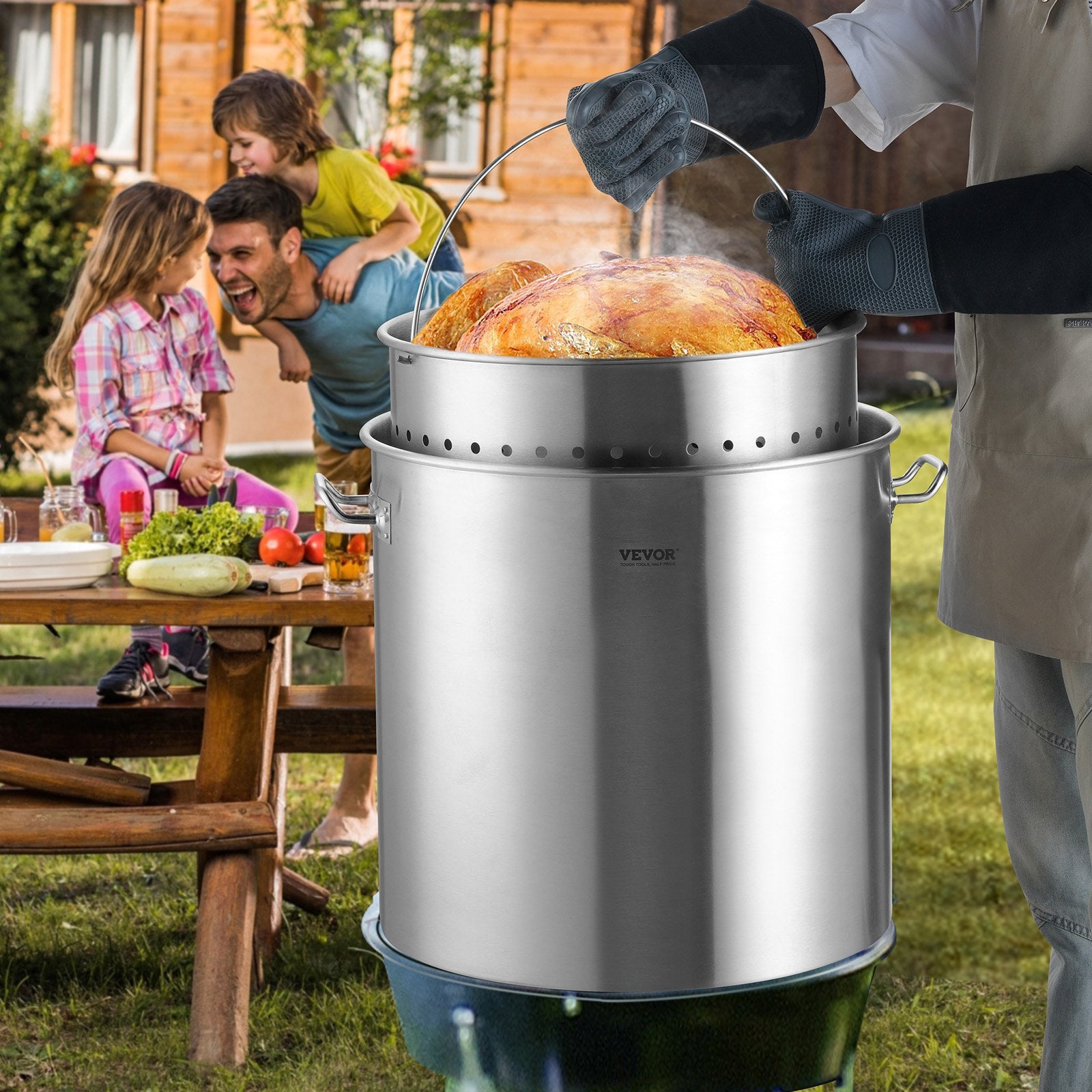 Nerūdijančio plieno puodas VEVOR SP100QT505006S, 94,6 l