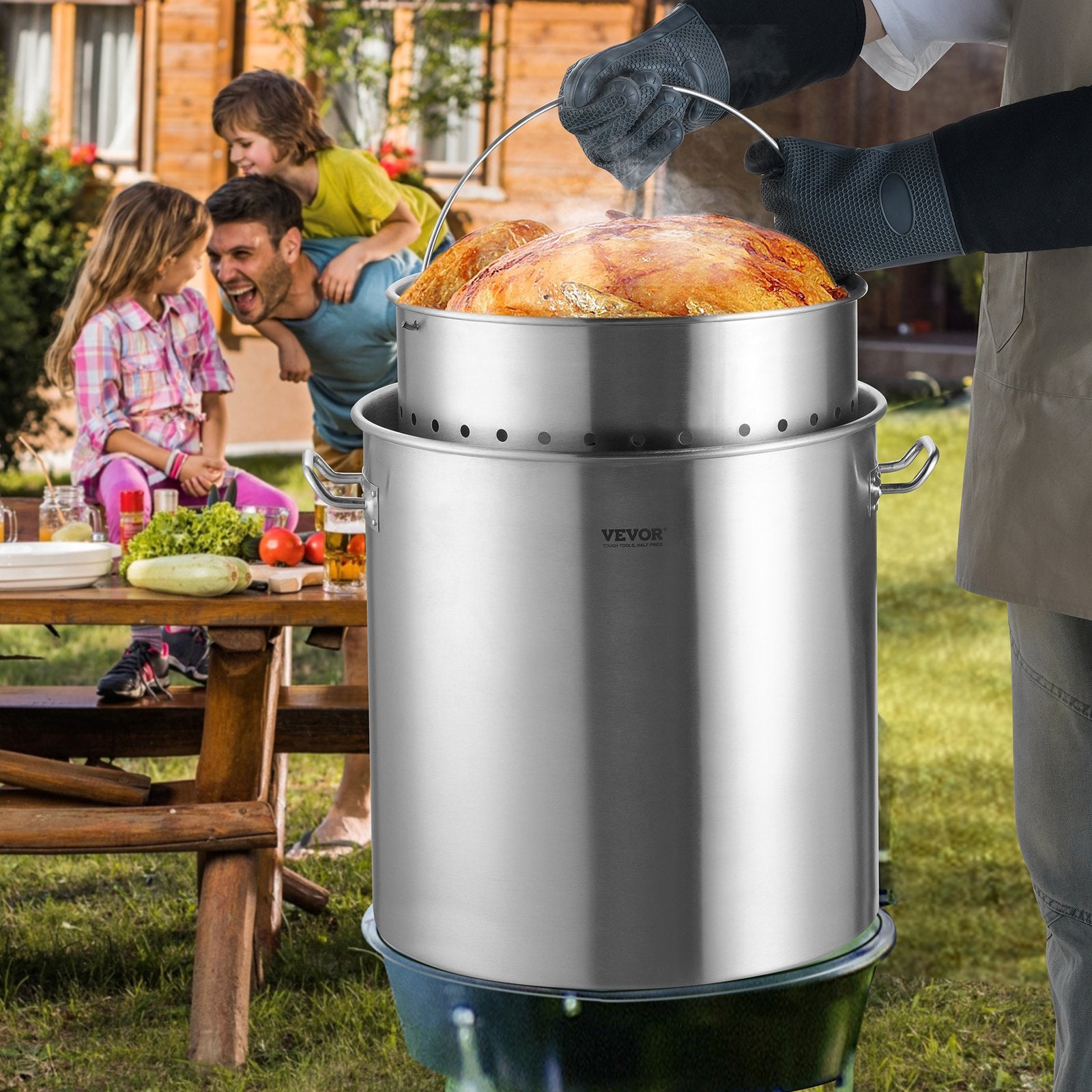 Nerūdijančio plieno puodas VEVOR SP84QT454906S, 79,5 l