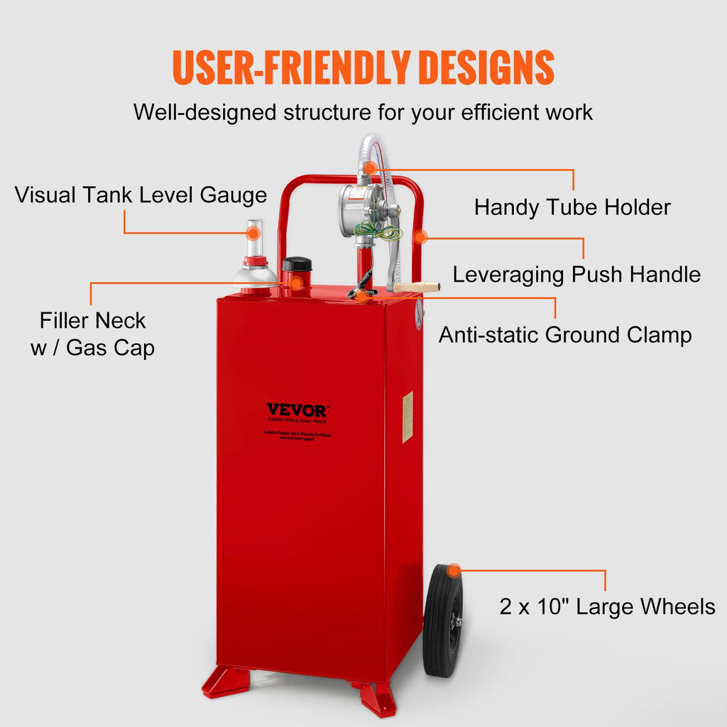 Mobili kuro talpa VEVOR 30 Gallon Fuel Caddy, 113 l