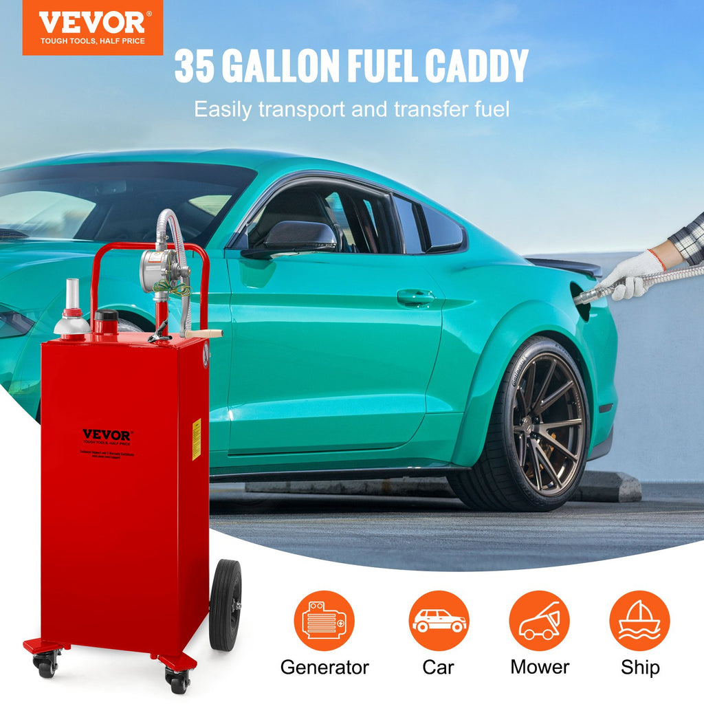 Mobili kuro talpa VEVOR 35 Gallon Fuel Caddy, 132 l