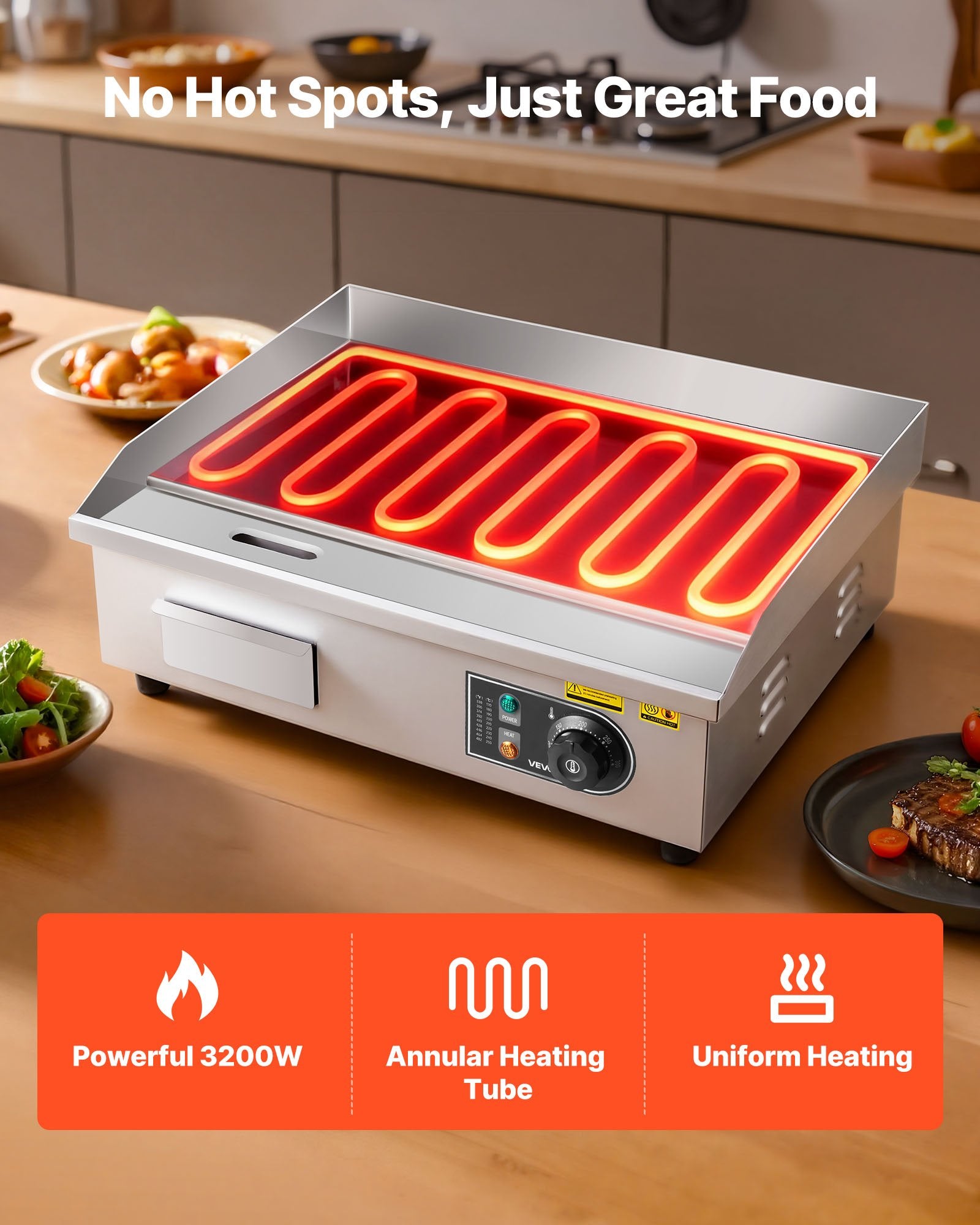 Elektrinis kepimo paviršius VEVOR YS-540-EU, 3200W