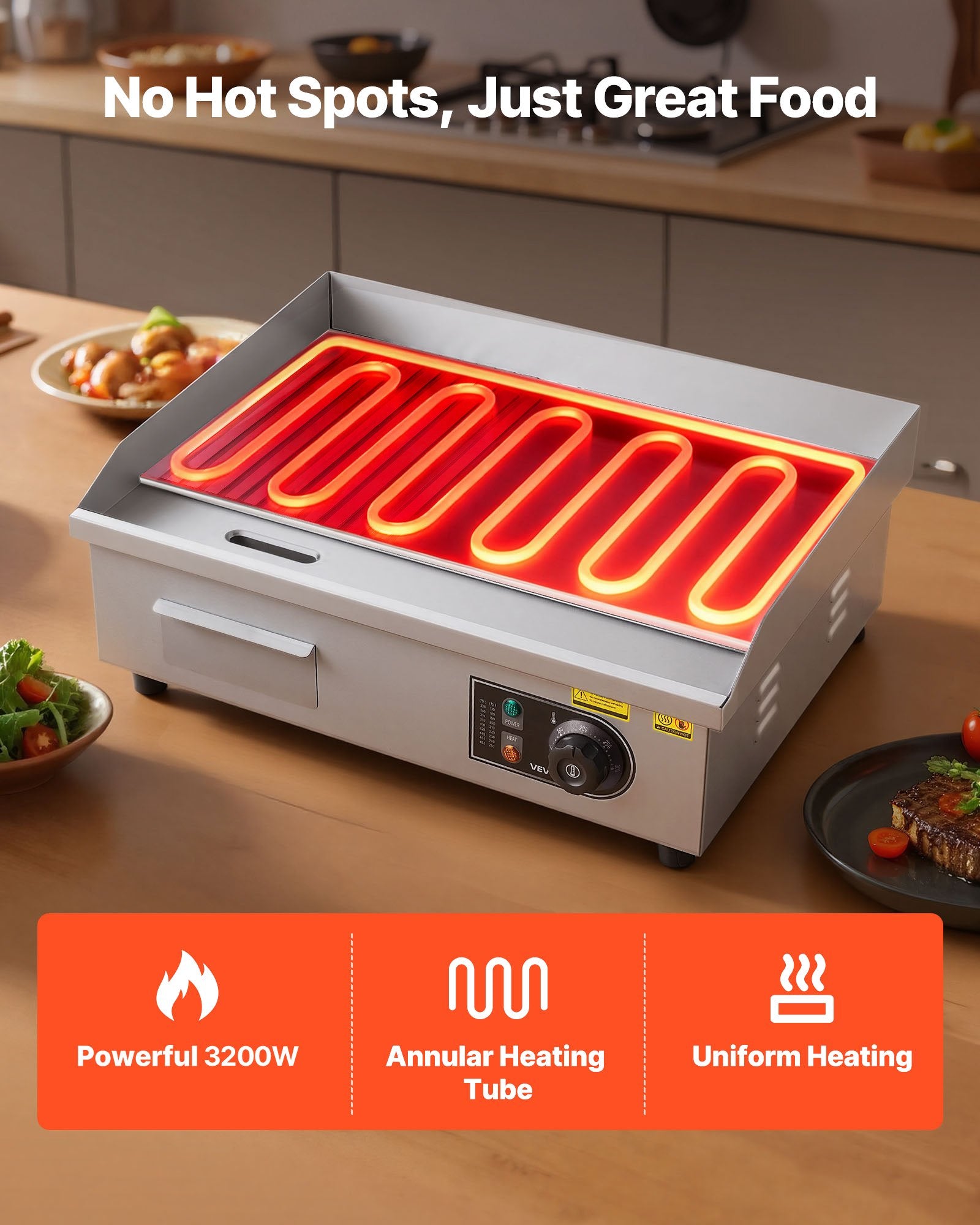Elektrinis kepimo paviršius VEVOR YS-540B-EU, 3200W